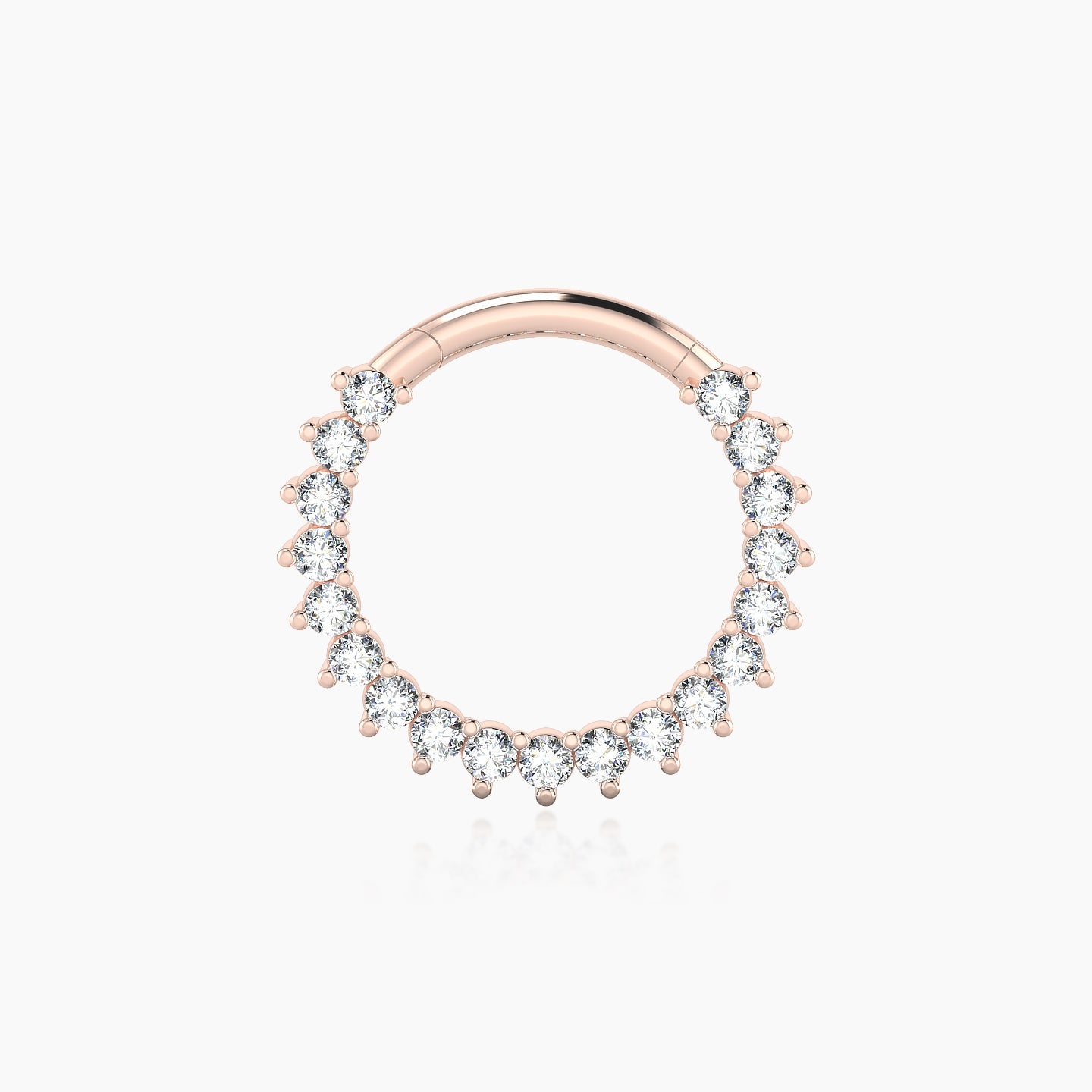 Delia | 18k Rose Gold 9.5 mm Diamond Septum Piercing