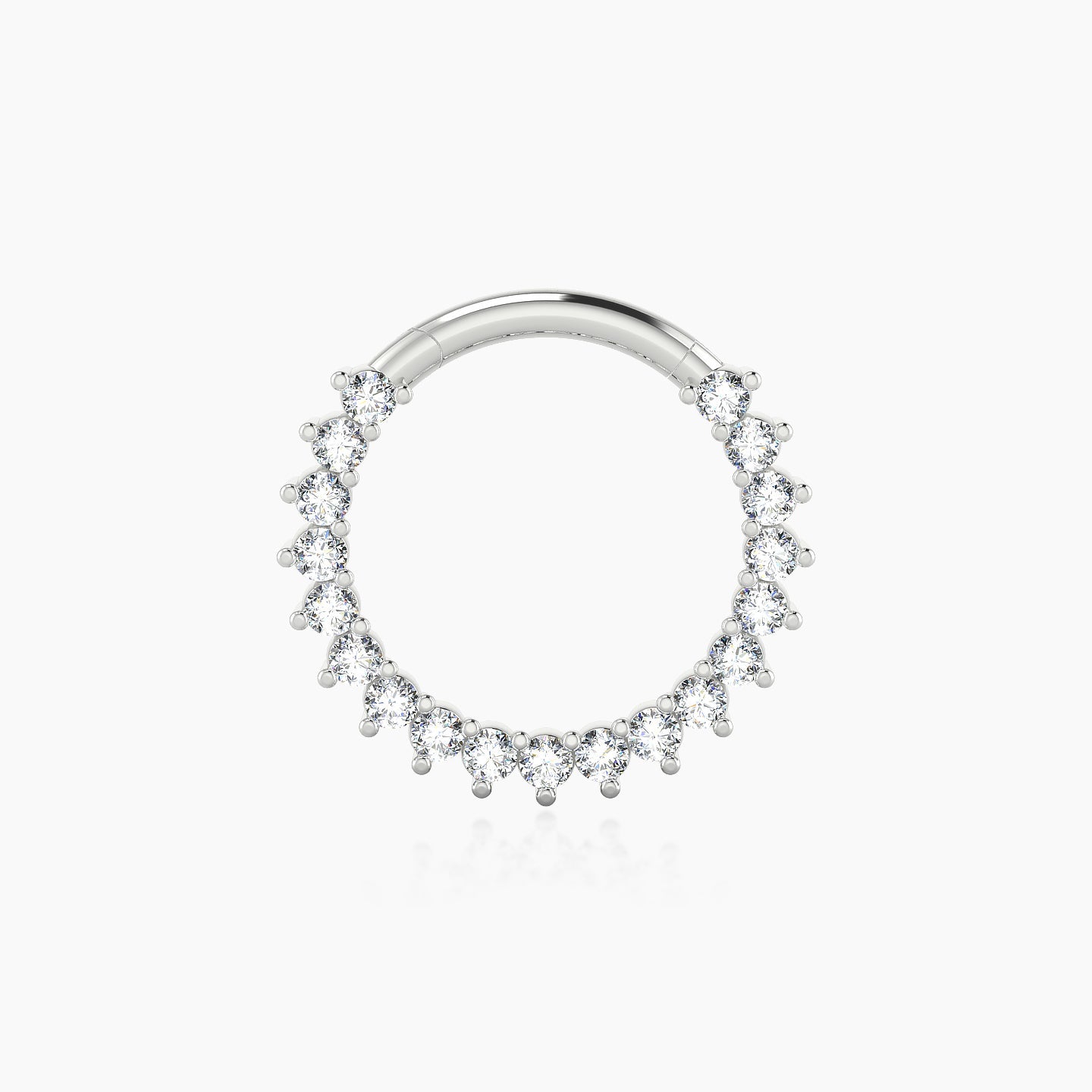 Delia | 18k White Gold 9.5 mm Diamond Septum Piercing
