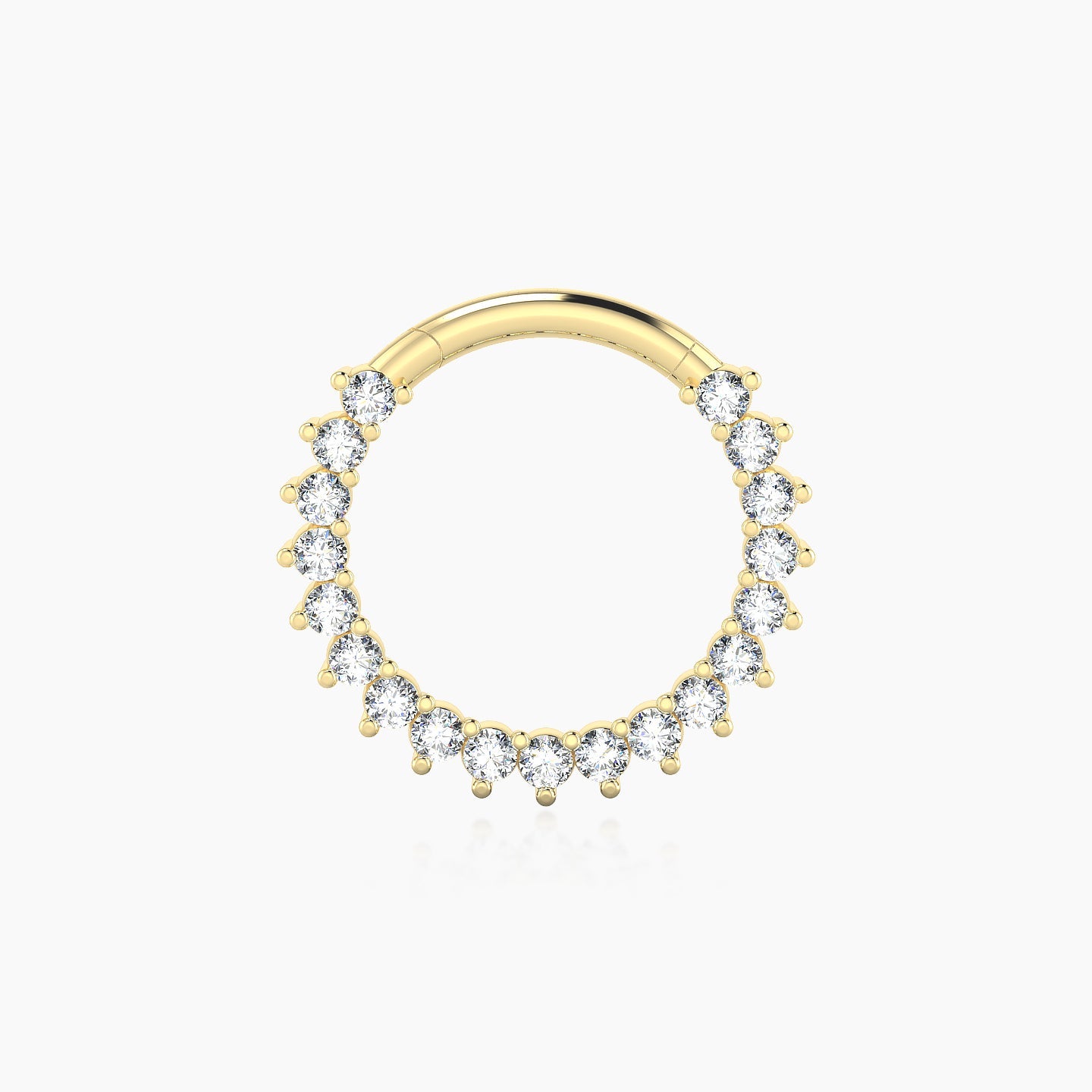 Delia | 18k Yellow Gold 9.5 mm Diamond Septum Piercing