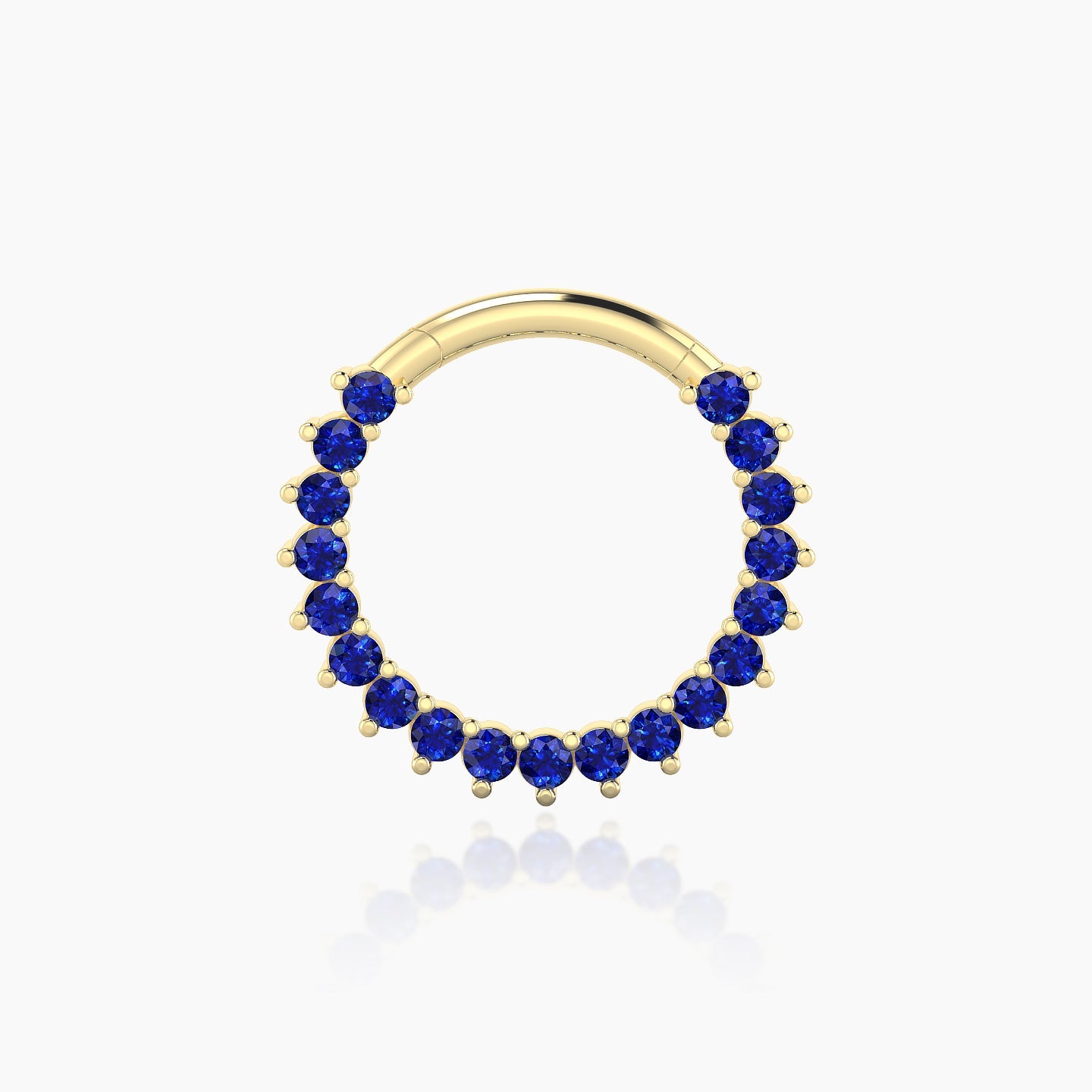 Delia | 18k Yellow Gold 9.5 mm Sapphire Septum Piercing