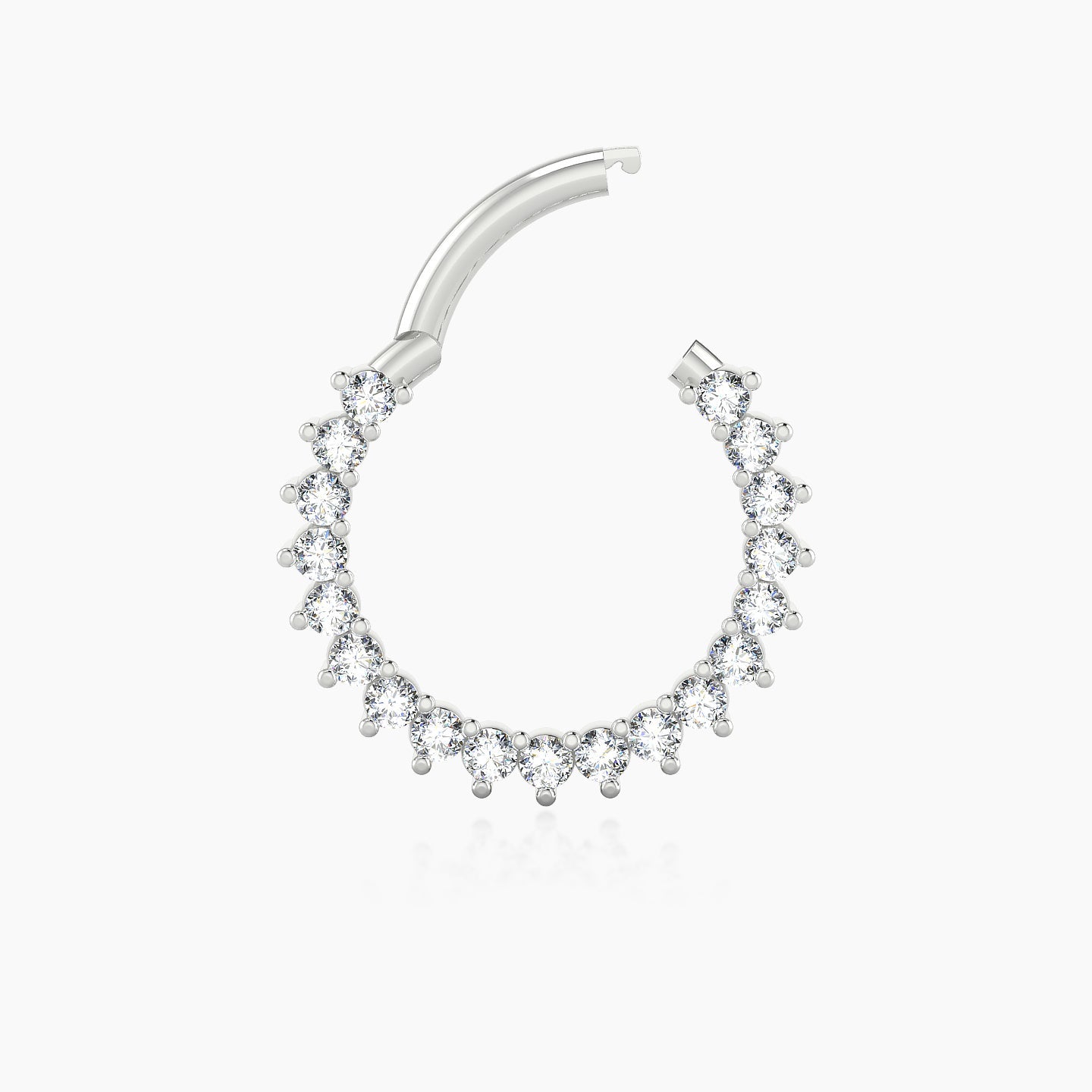 Delia | 18k White Gold 9.5 mm Diamond Septum Piercing