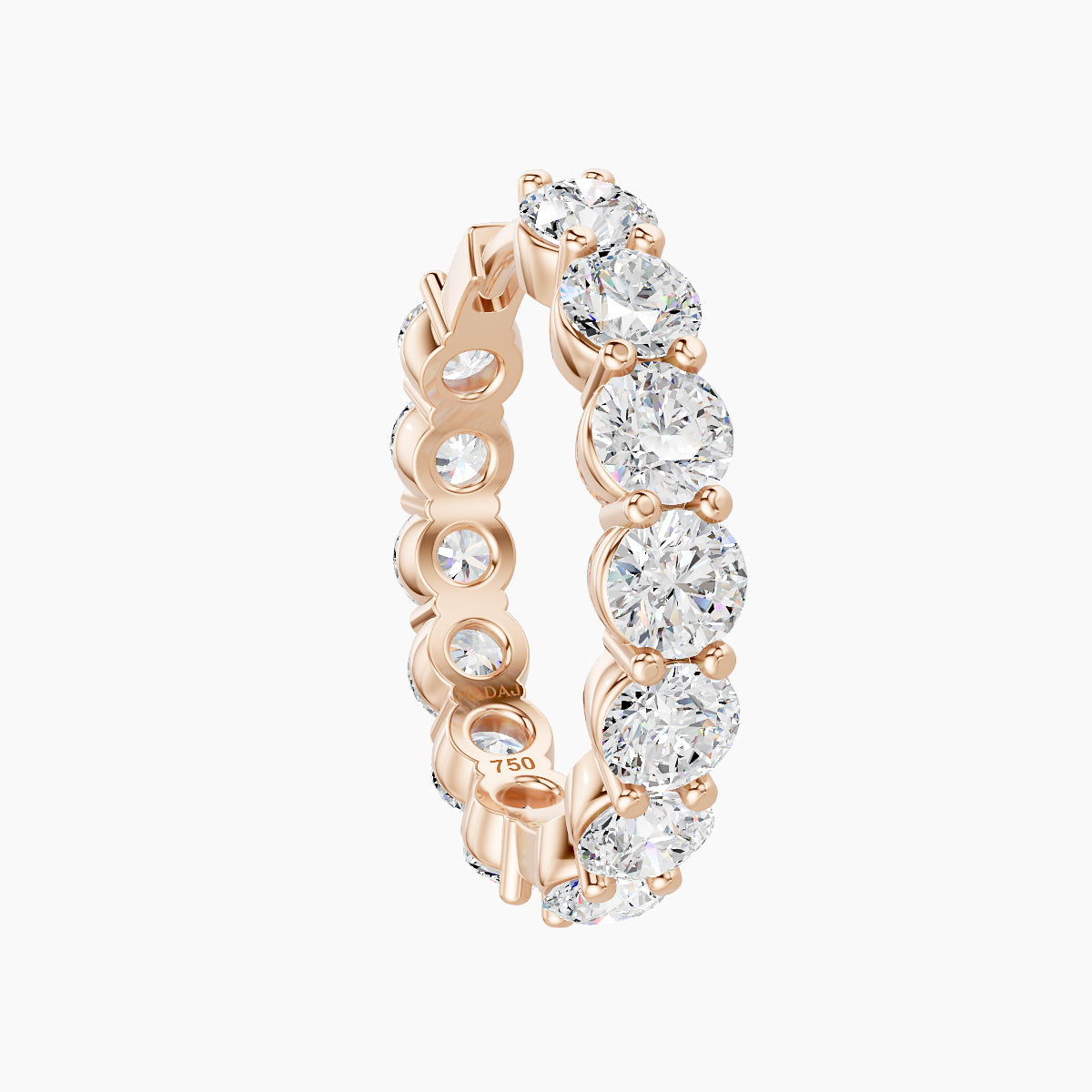 Diana | 18k Rose Gold 11 mm Diamond Hoop Piercing