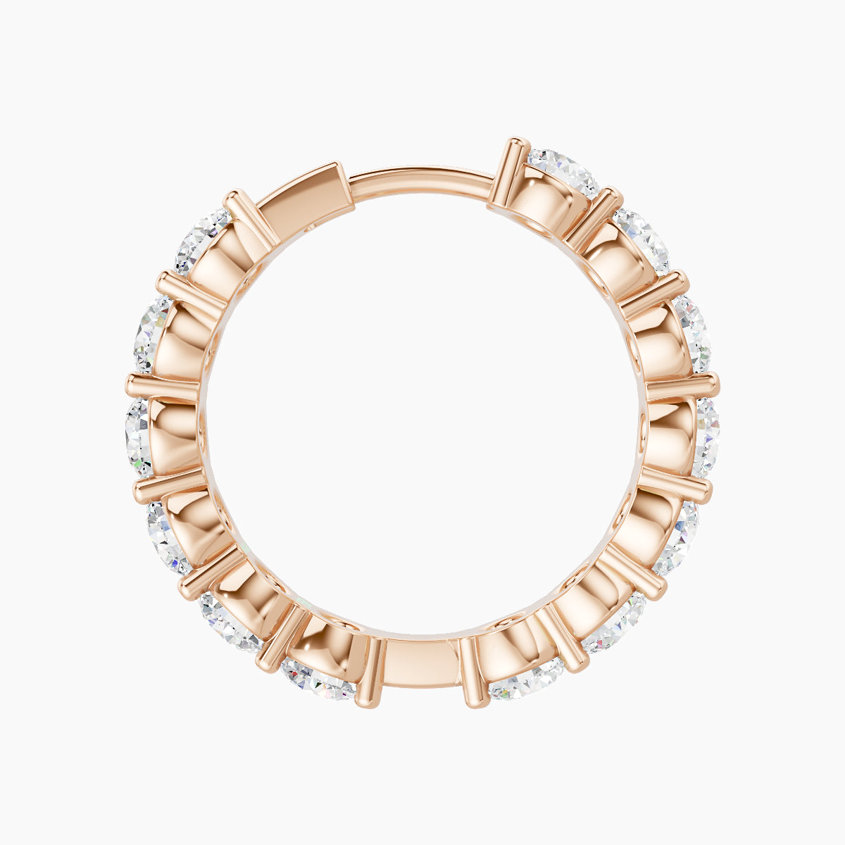 Diana | 18k Rose Gold 11 mm Diamond Hoop Piercing