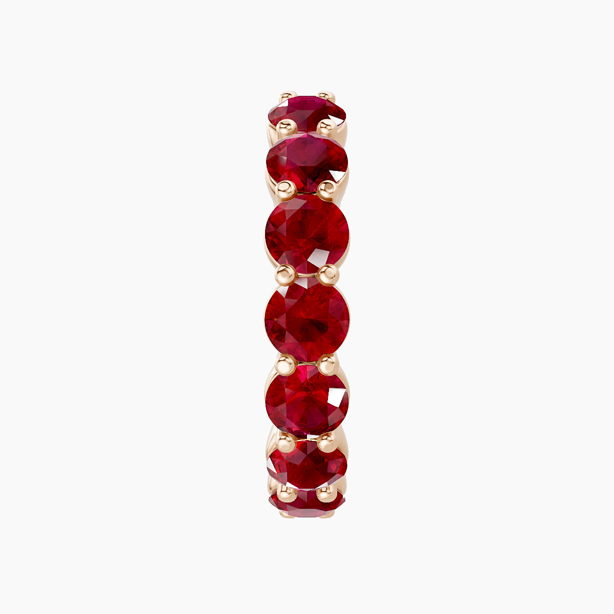 Diana | 18k Rose Gold 11 mm Ruby Hoop Piercing