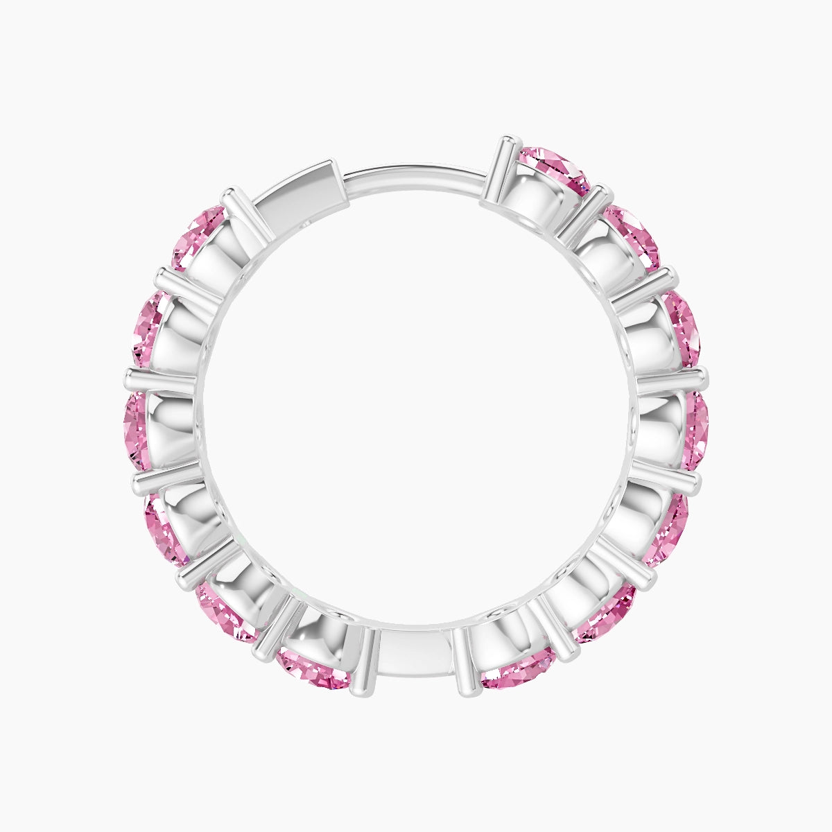 Diana | 18k White Gold 11 mm Pink Sapphire Hoop Piercing