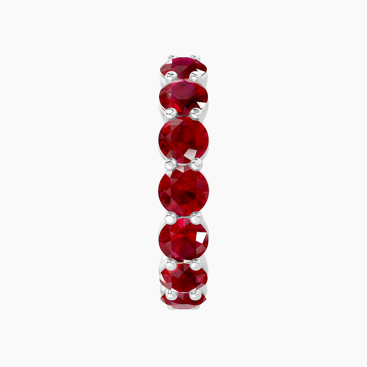 Diana | 18k White Gold 11 mm Ruby Hoop Piercing