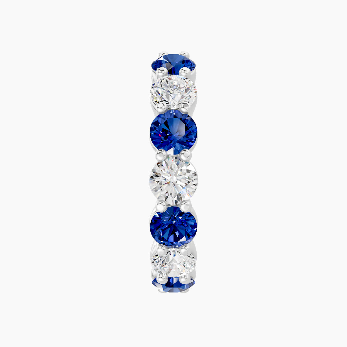 Diana | 18k White Gold 11 mm Sapphire & Diamond Hoop Piercing