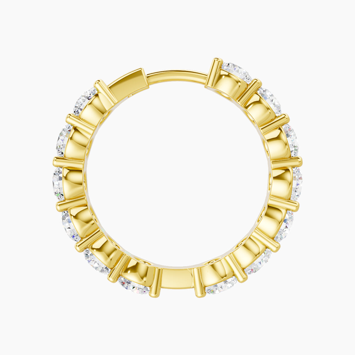 Diana | 18k Yellow Gold 11 mm Diamond Hoop Piercing