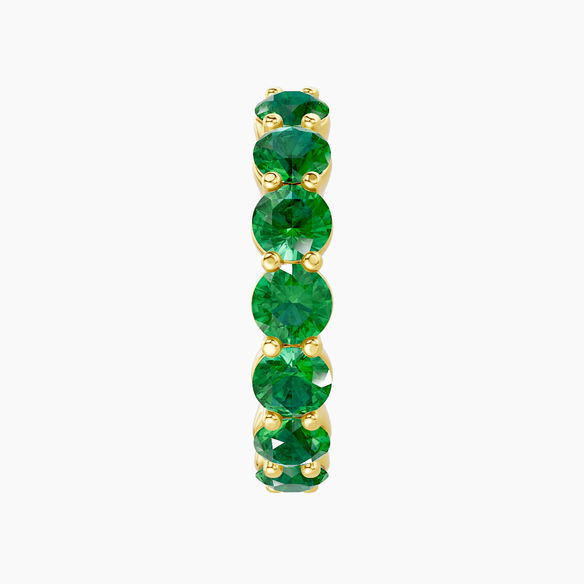 Diana | 18k Yellow Gold 11 mm Emerald Hoop Piercing