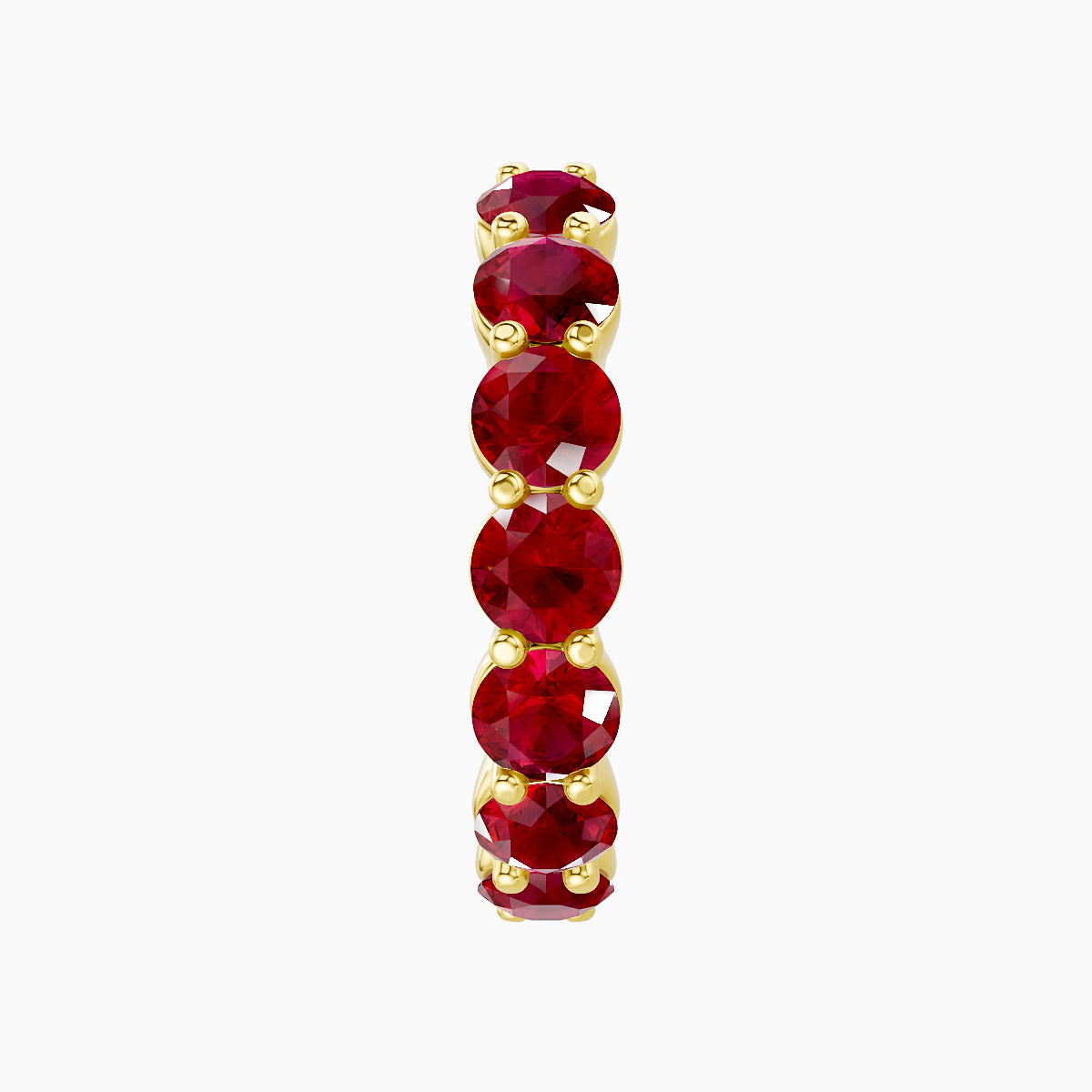 Diana | 18k Yellow Gold 11 mm Ruby Hoop Piercing