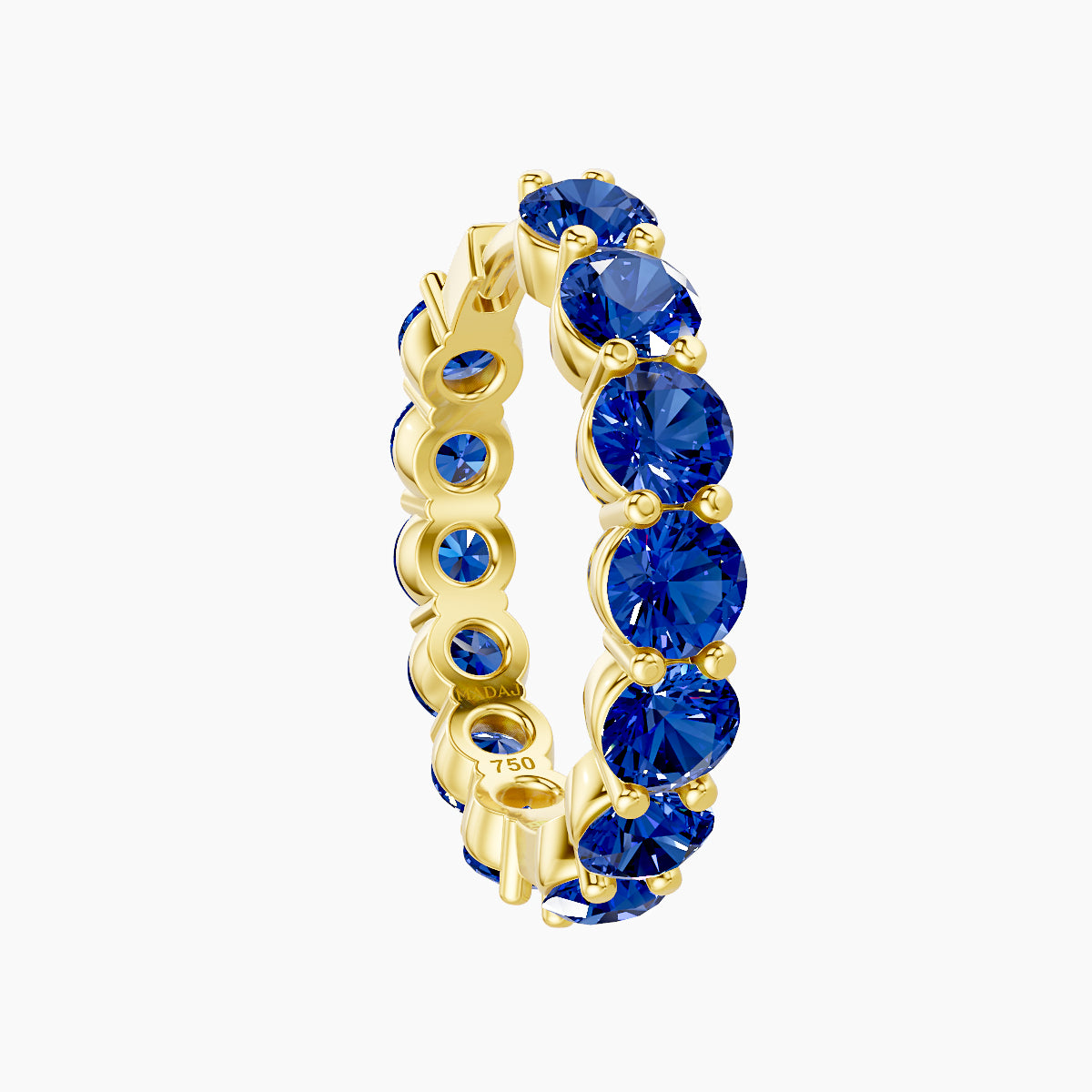 Diana | 18k Yellow Gold 11 mm Sapphire Hoop Piercing