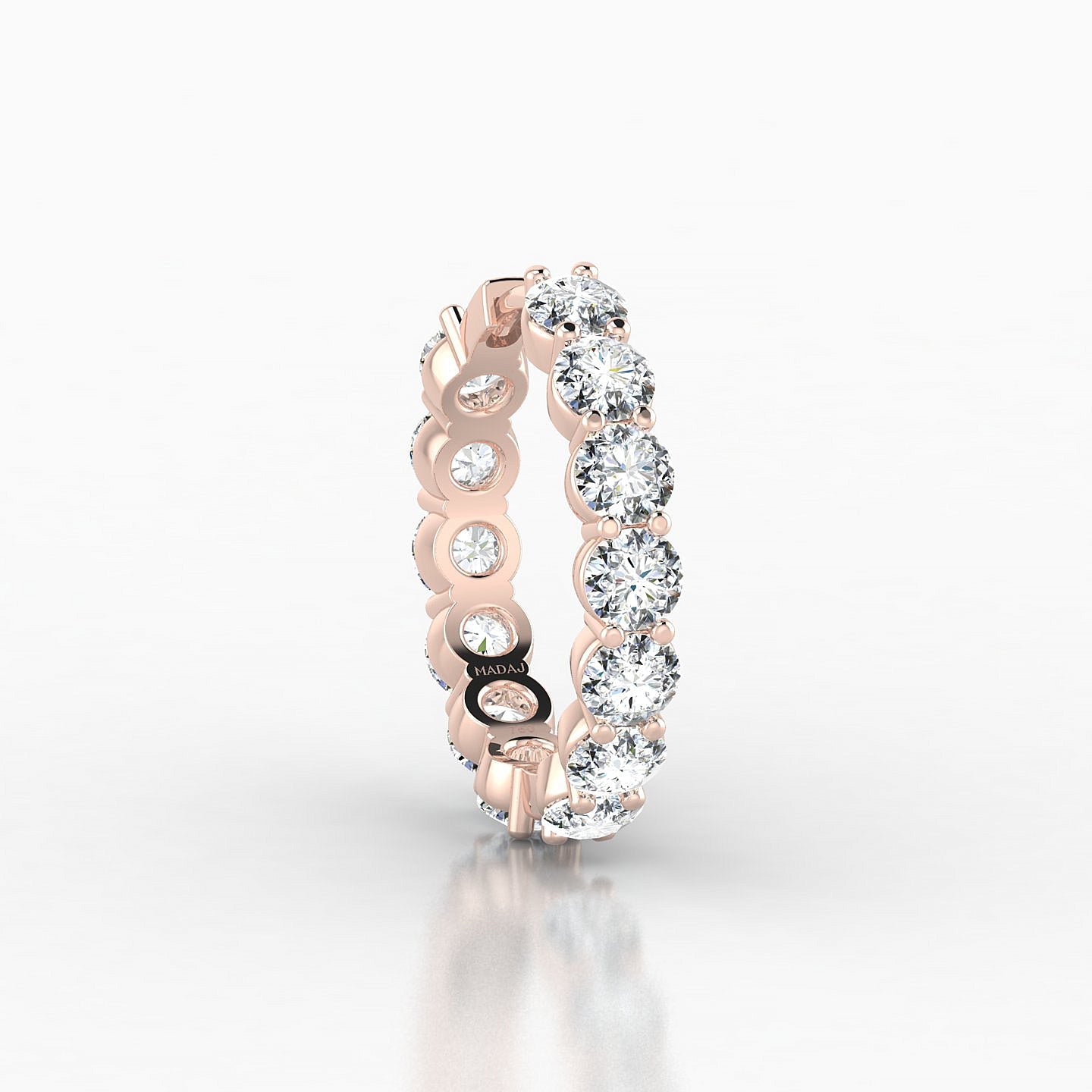 Diana | 18k Rose Gold 11 mm Diamond Hoop Piercing