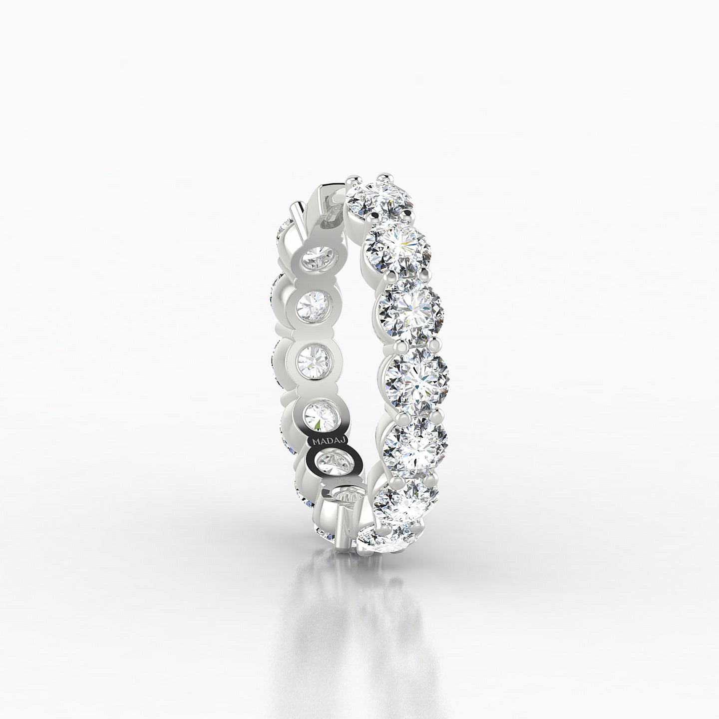 Diana | 18k White Gold 11 mm Diamond Hoop Piercing