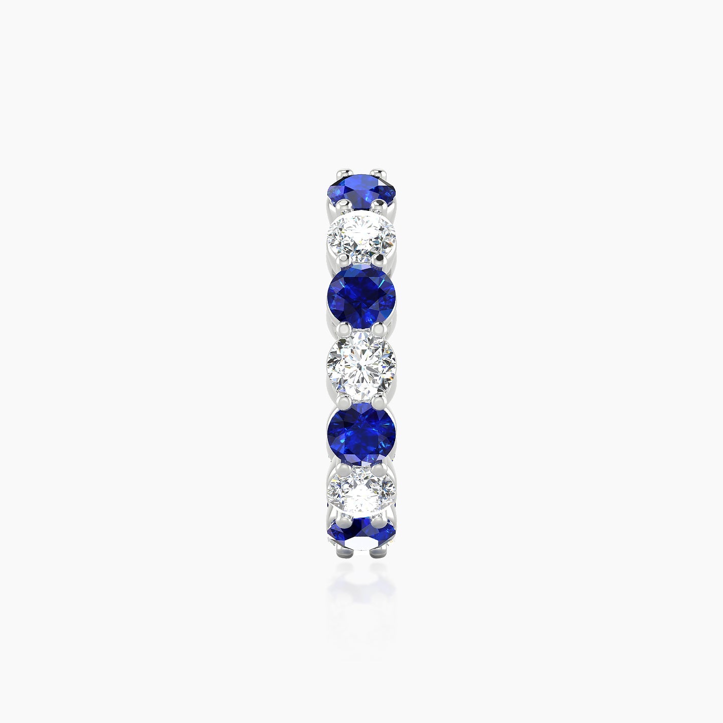 Diana | 18k White Gold 11 mm Sapphire & Diamond Hoop Piercing