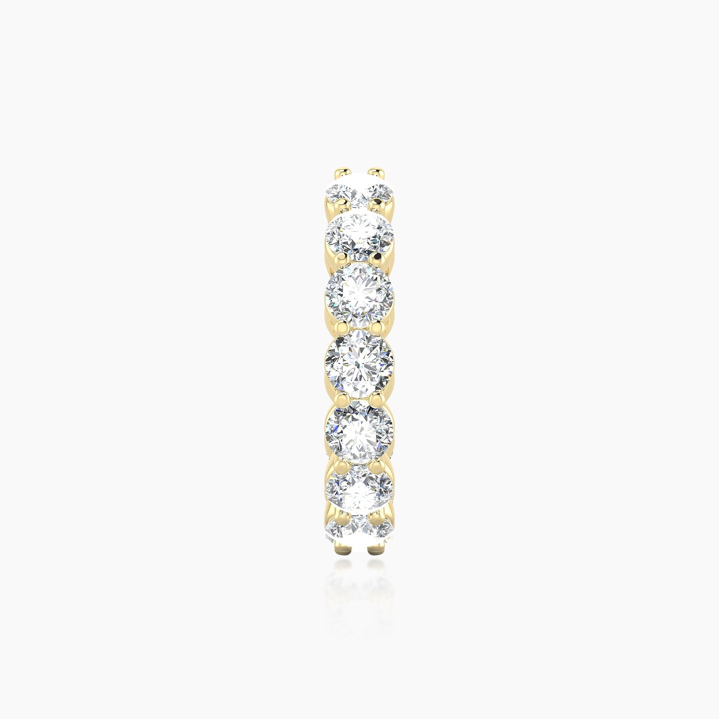 Diana | 18k Yellow Gold 11 mm Diamond Hoop Piercing