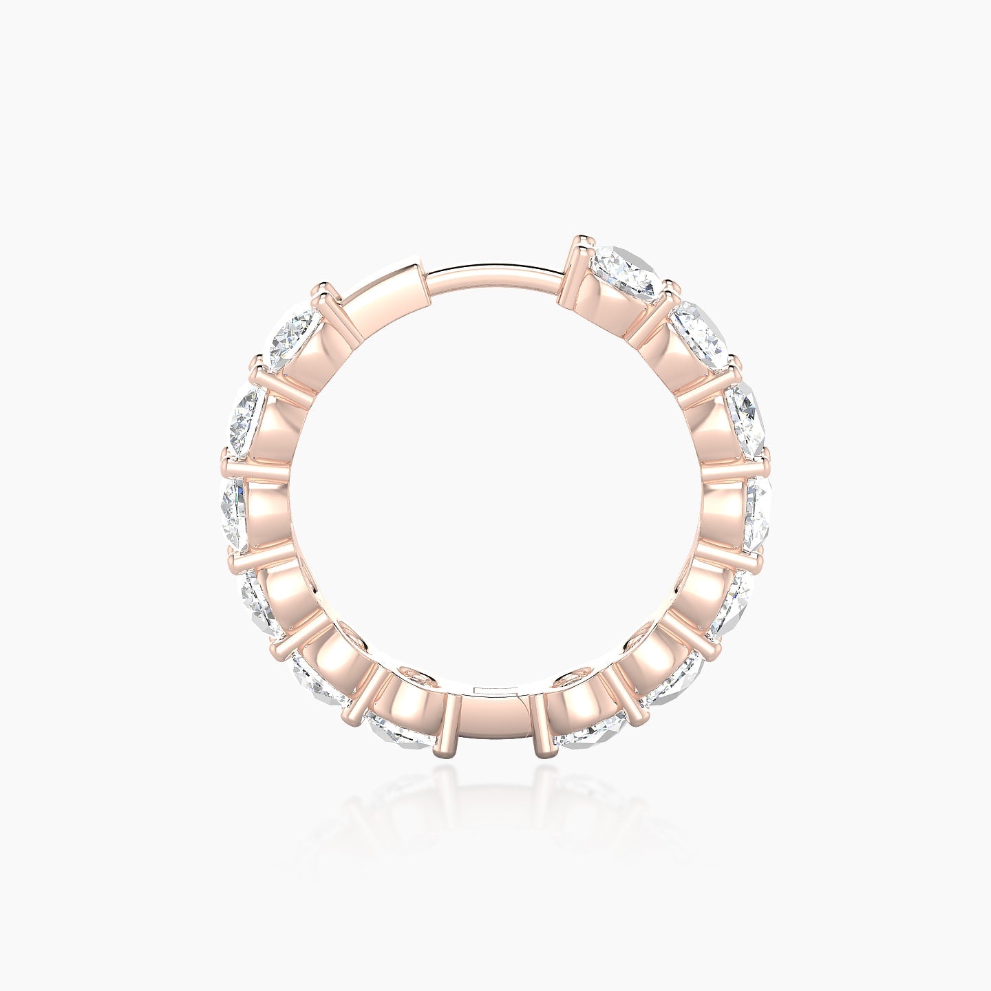 Diana | 18k Rose Gold 11 mm Diamond Hoop Piercing