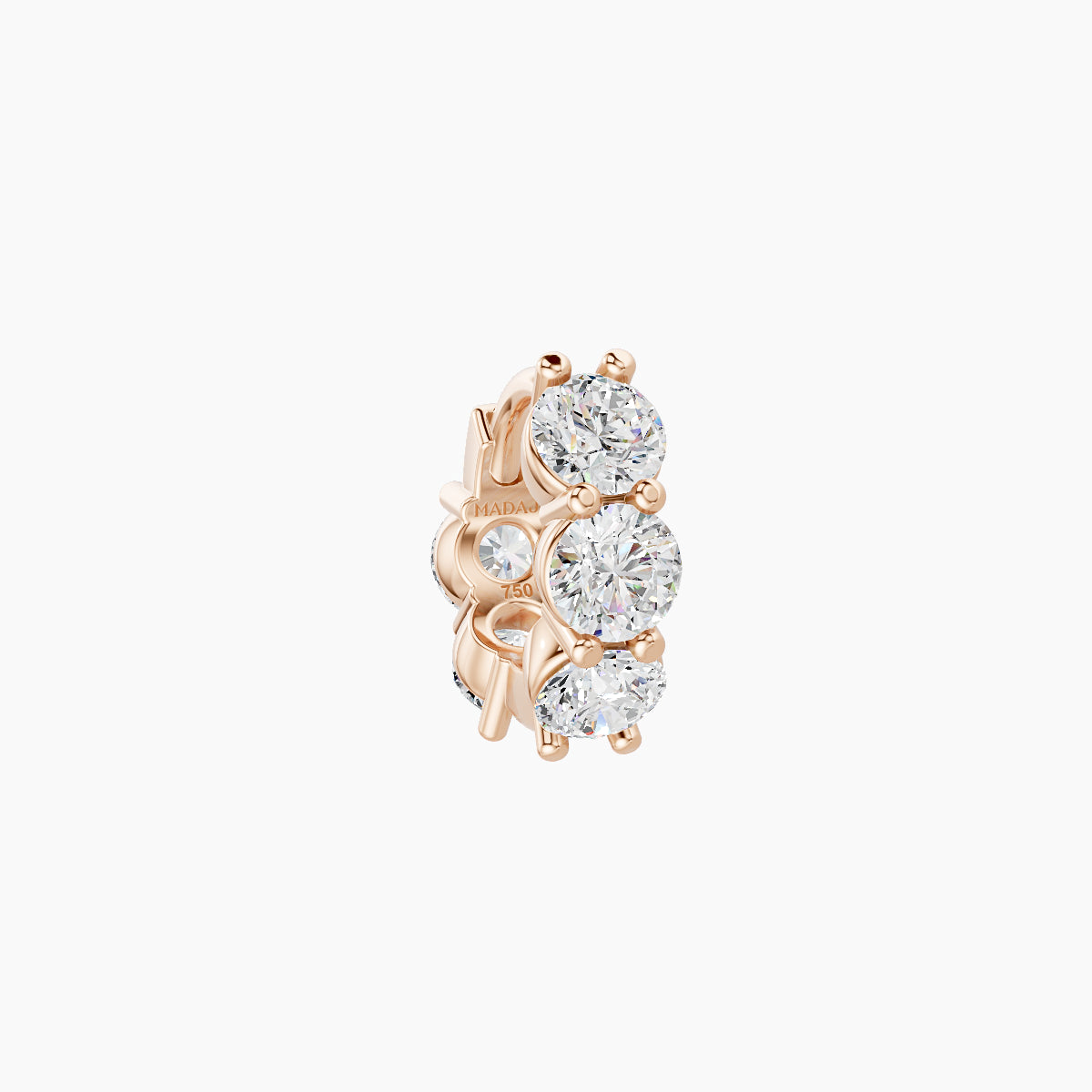Diana | 18k Rose Gold 5 mm Diamond Hoop Piercing