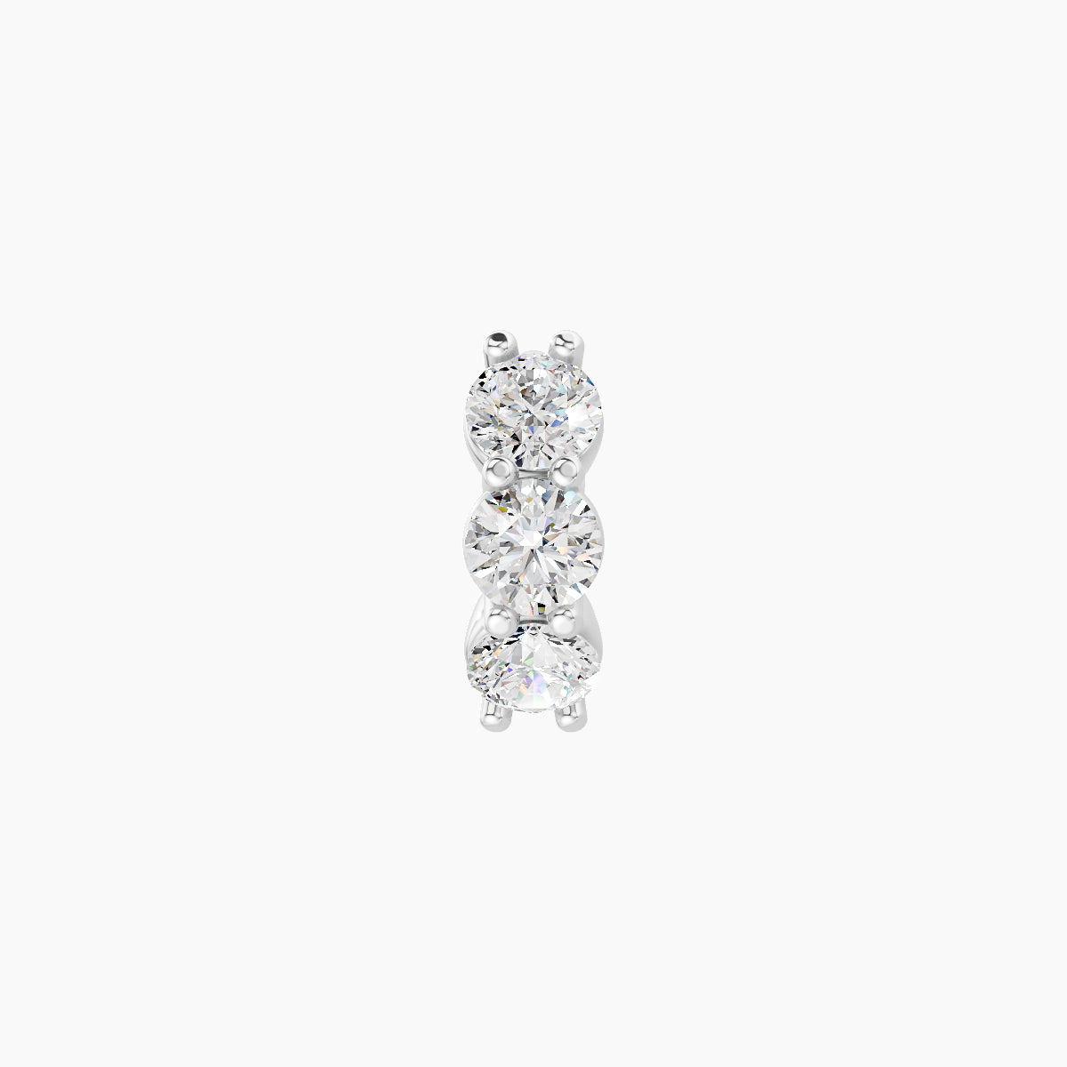 Diana | 18k White Gold 5 mm Diamond Hoop Piercing