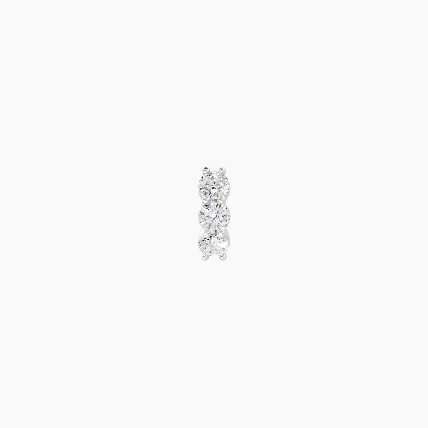 Diana | 18k White Gold 5 mm Diamond Hoop Piercing