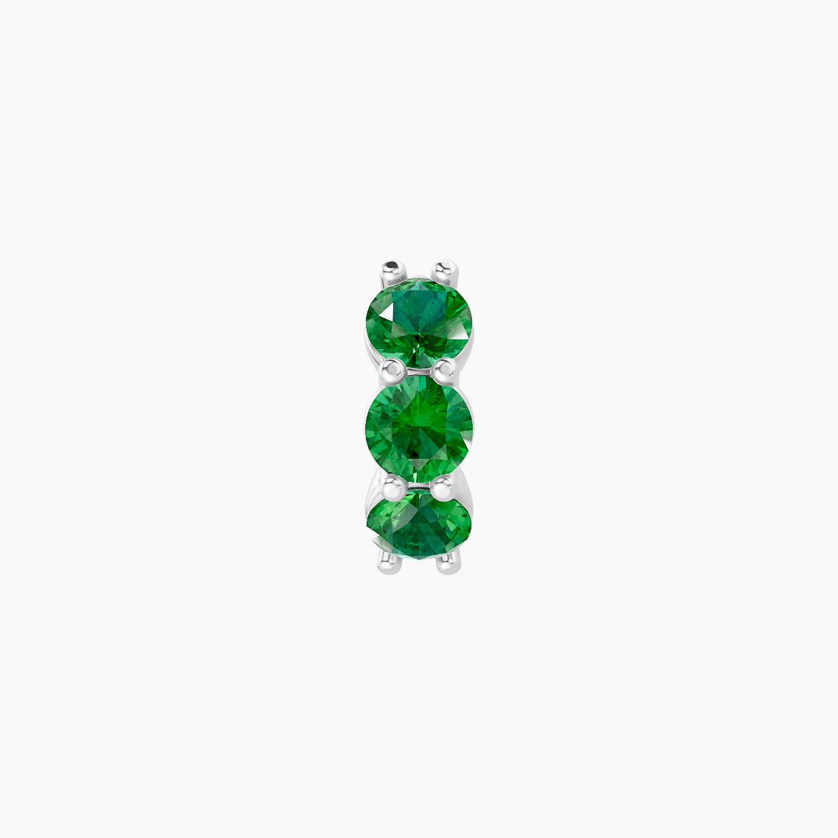 Diana | 18k White Gold 5 mm Emerald Hoop Piercing