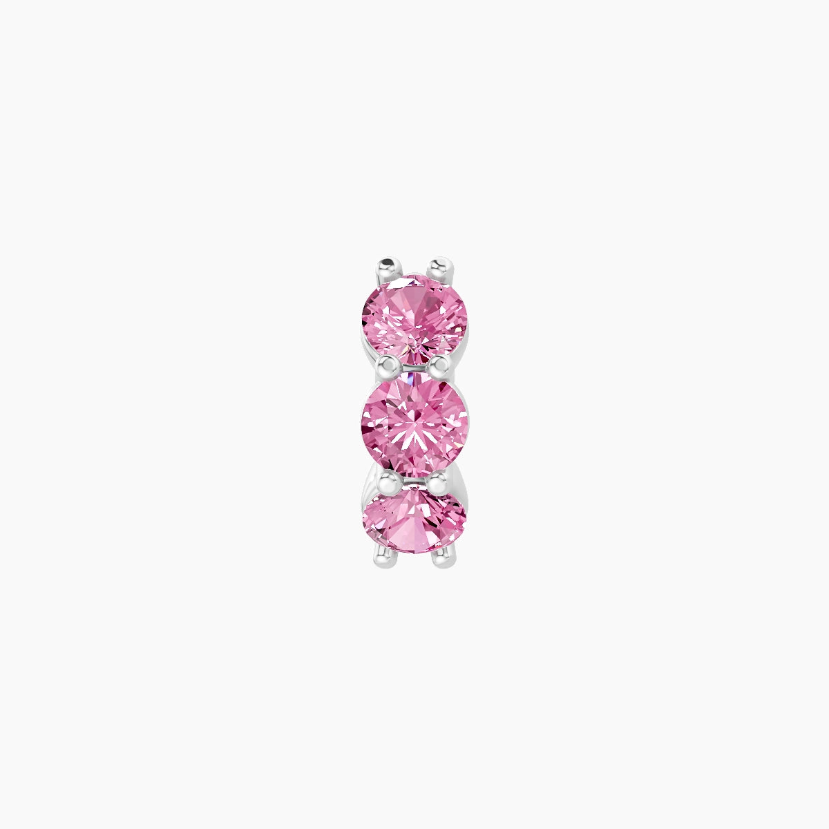 Diana | 18k White Gold 5 mm Pink Sapphire Hoop Piercing