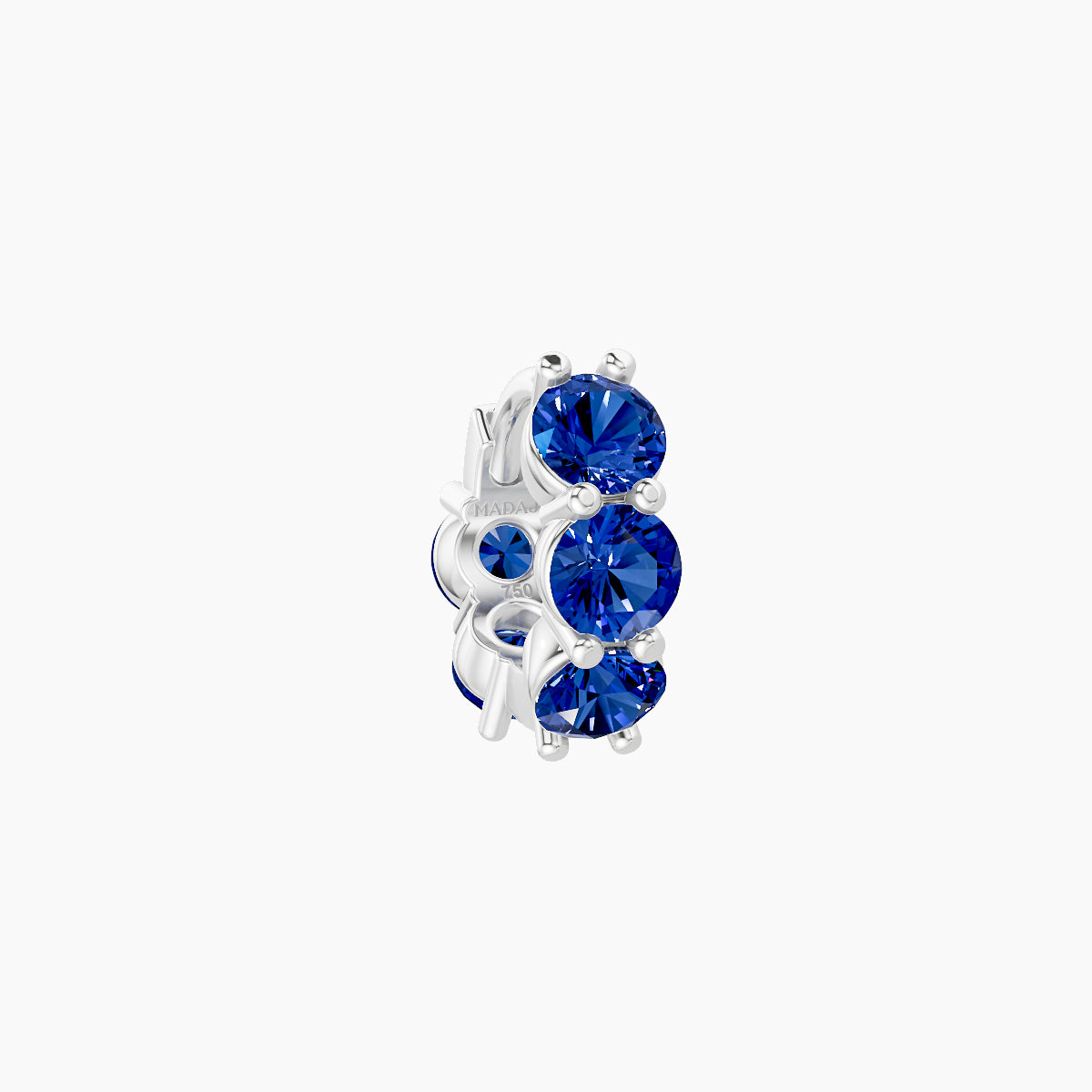 Diana | 18k White Gold 5 mm Sapphire Hoop Piercing
