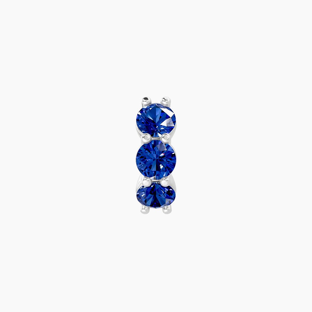 Diana | 18k White Gold 5 mm Sapphire Hoop Piercing