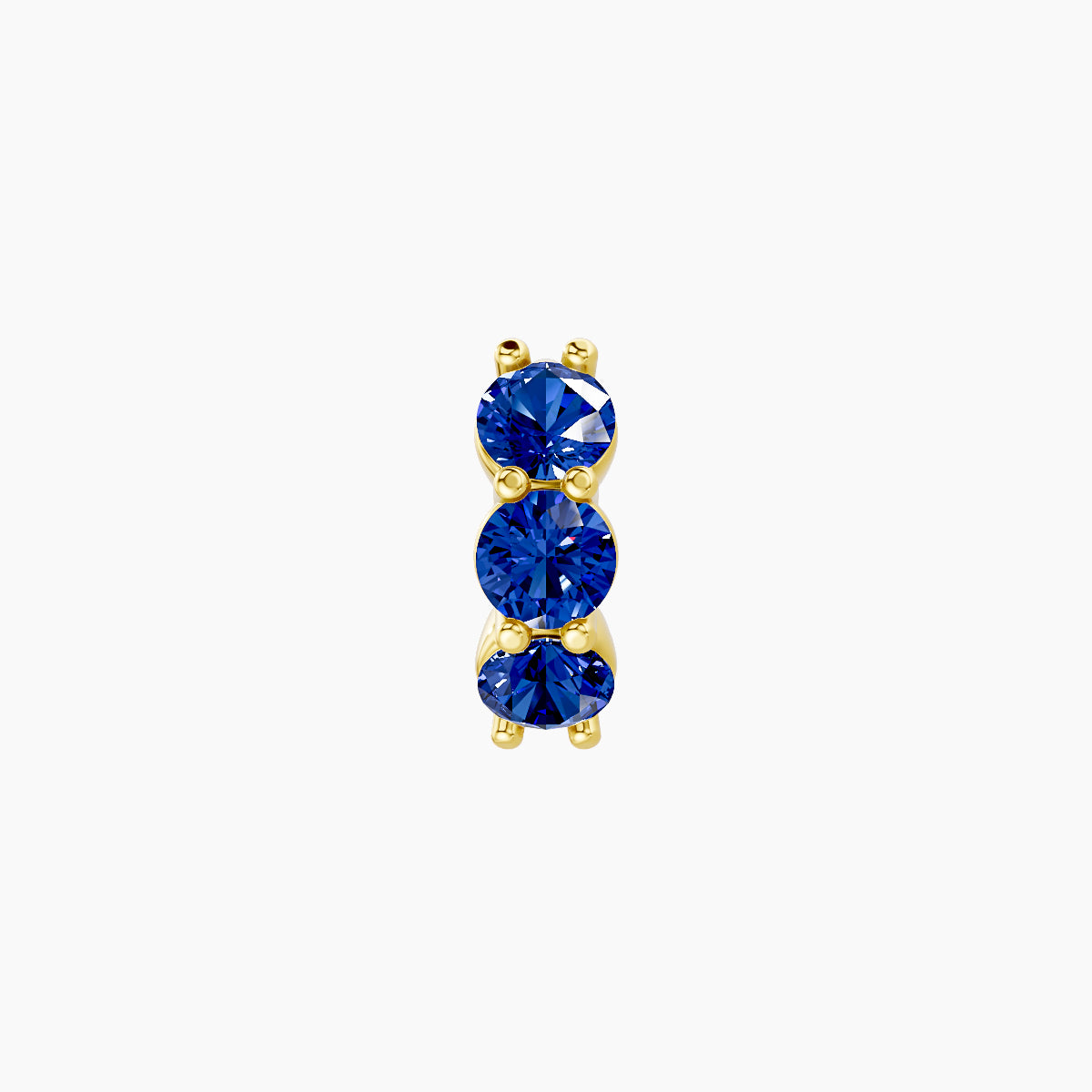 Diana | 18k Yellow Gold 5 mm Sapphire Hoop Piercing