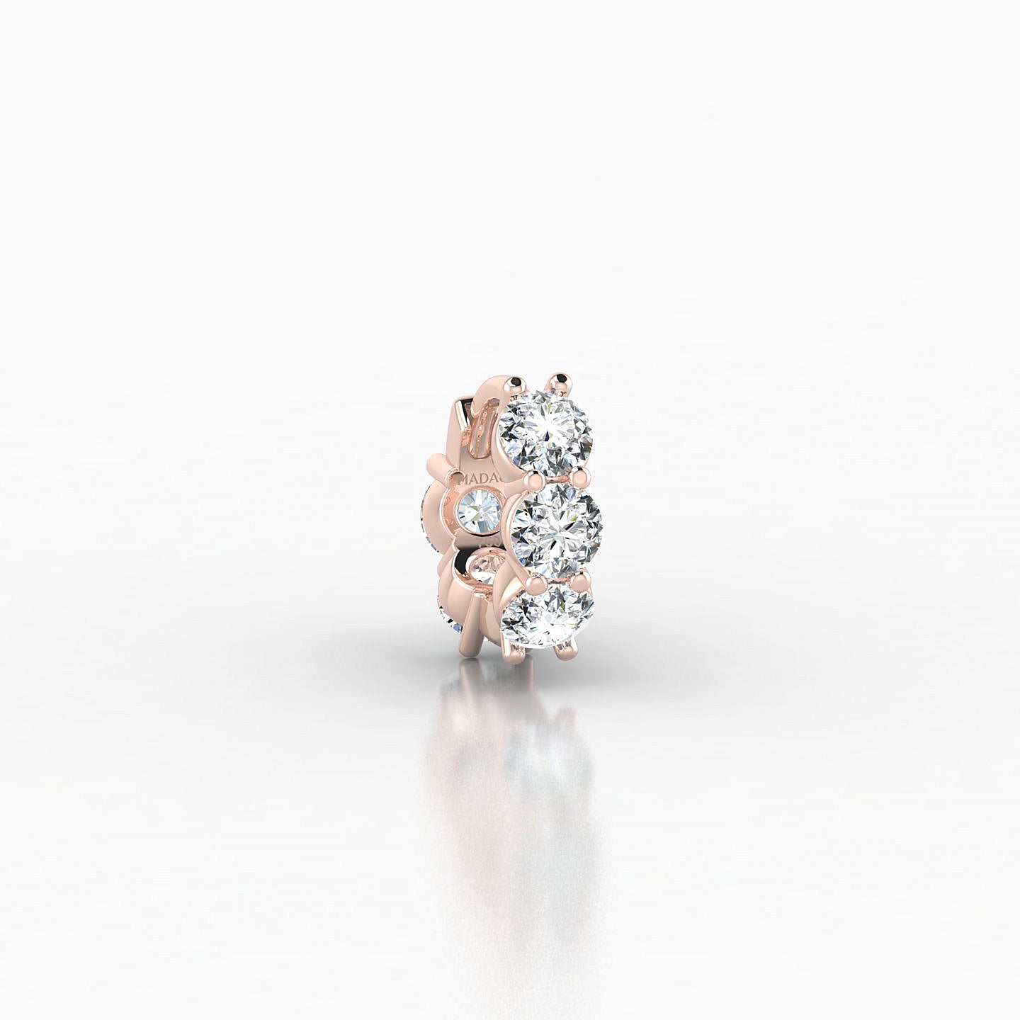 Diana | 18k Rose Gold 5 mm Diamond Hoop Piercing