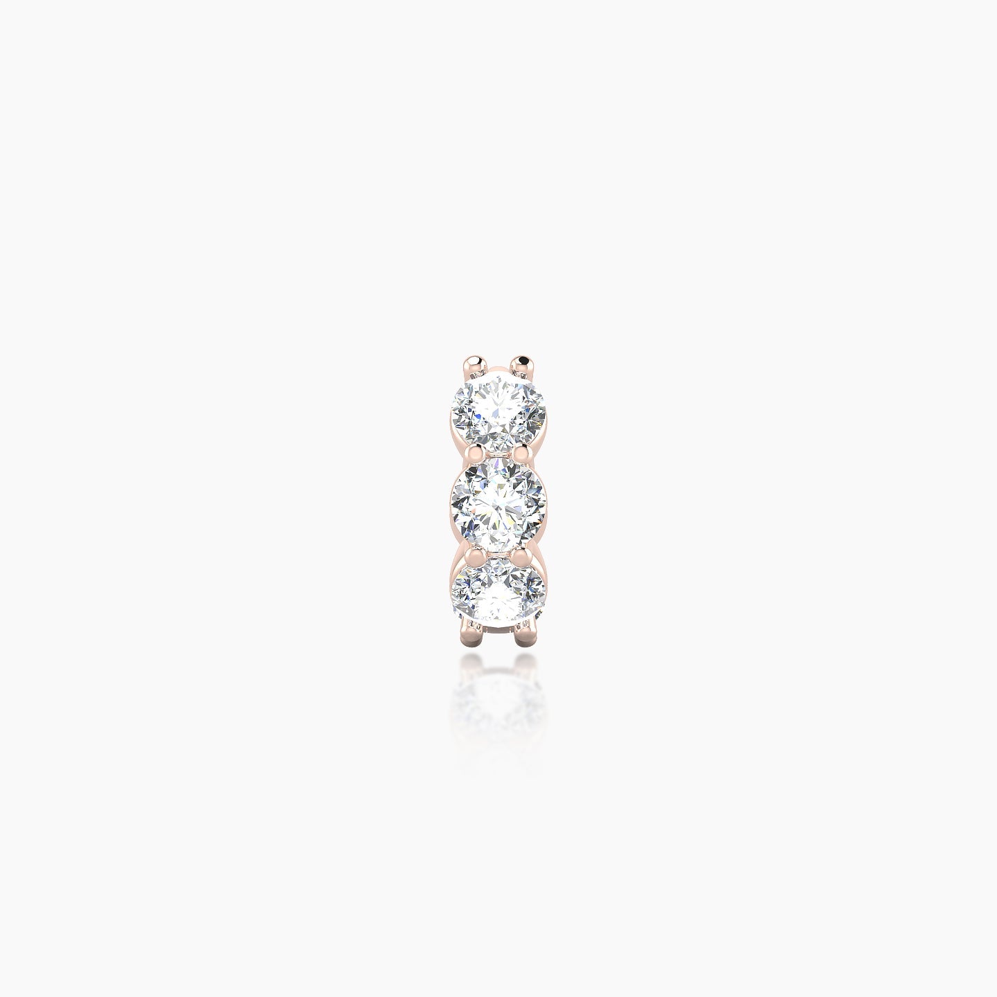 Diana | 18k Rose Gold 5 mm Diamond Hoop Piercing