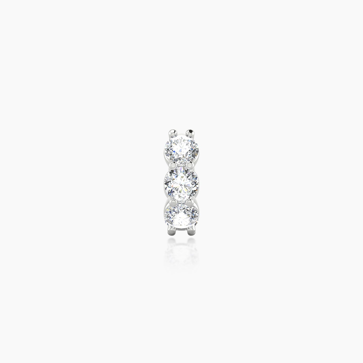 Diana | 18k White Gold 5 mm Diamond Hoop Piercing