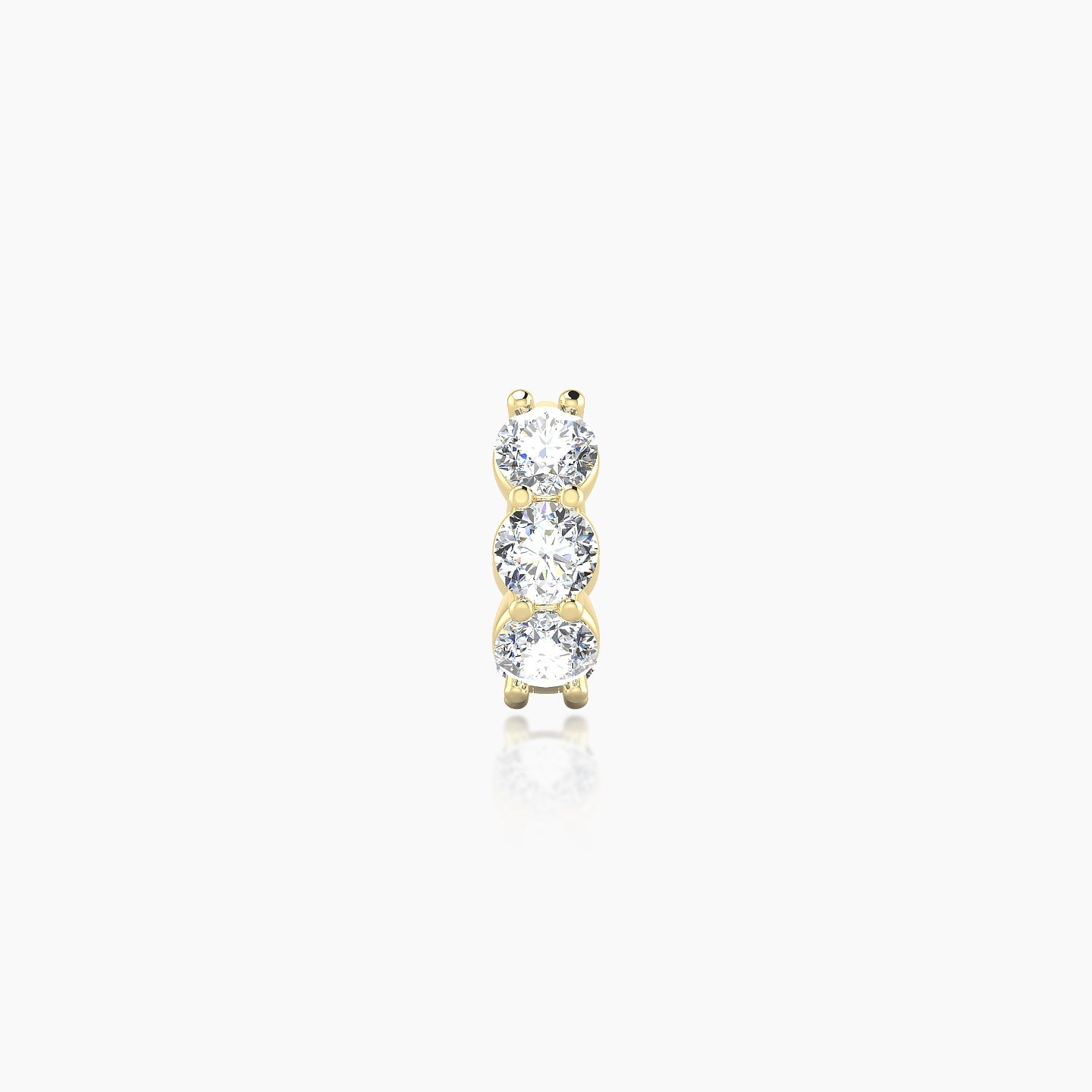 Diana | 18k Yellow Gold 5 mm Diamond Hoop Piercing