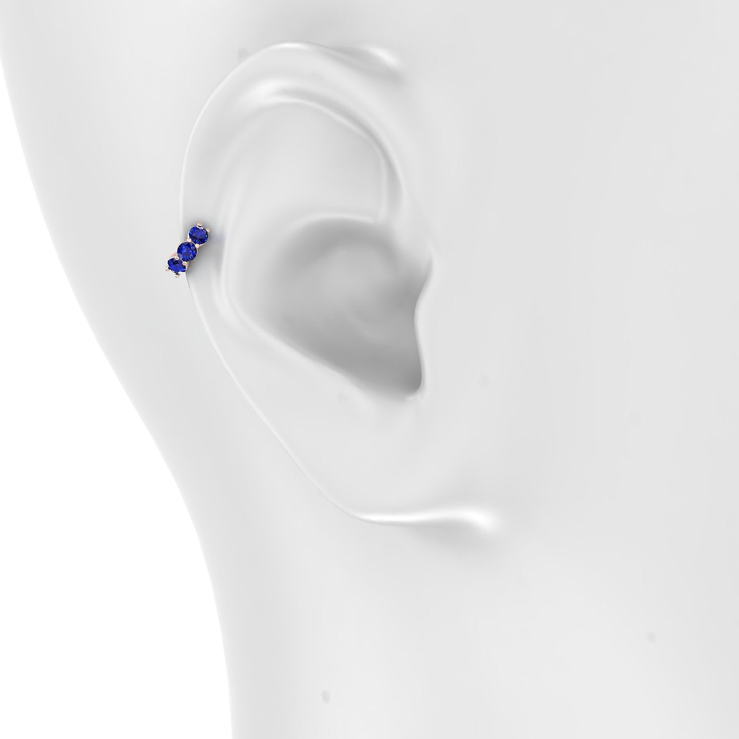 Diana | 18k Rose Gold 5 mm Sapphire Hoop Piercing