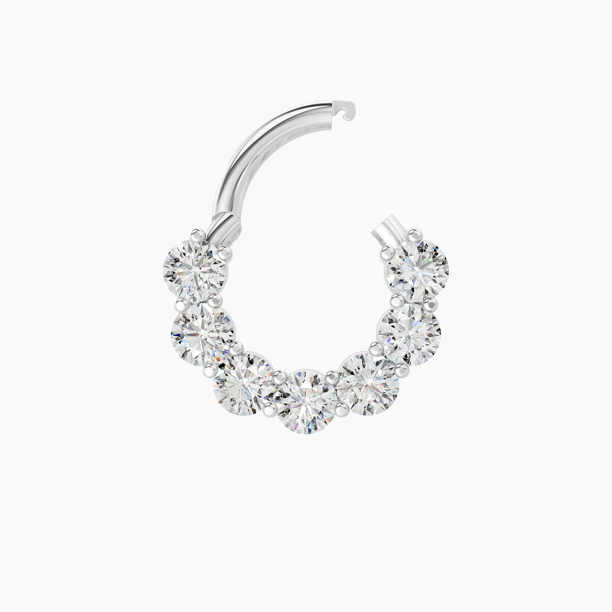 Diana | 18k White Gold 6.5 mm Diamond Daith Piercing