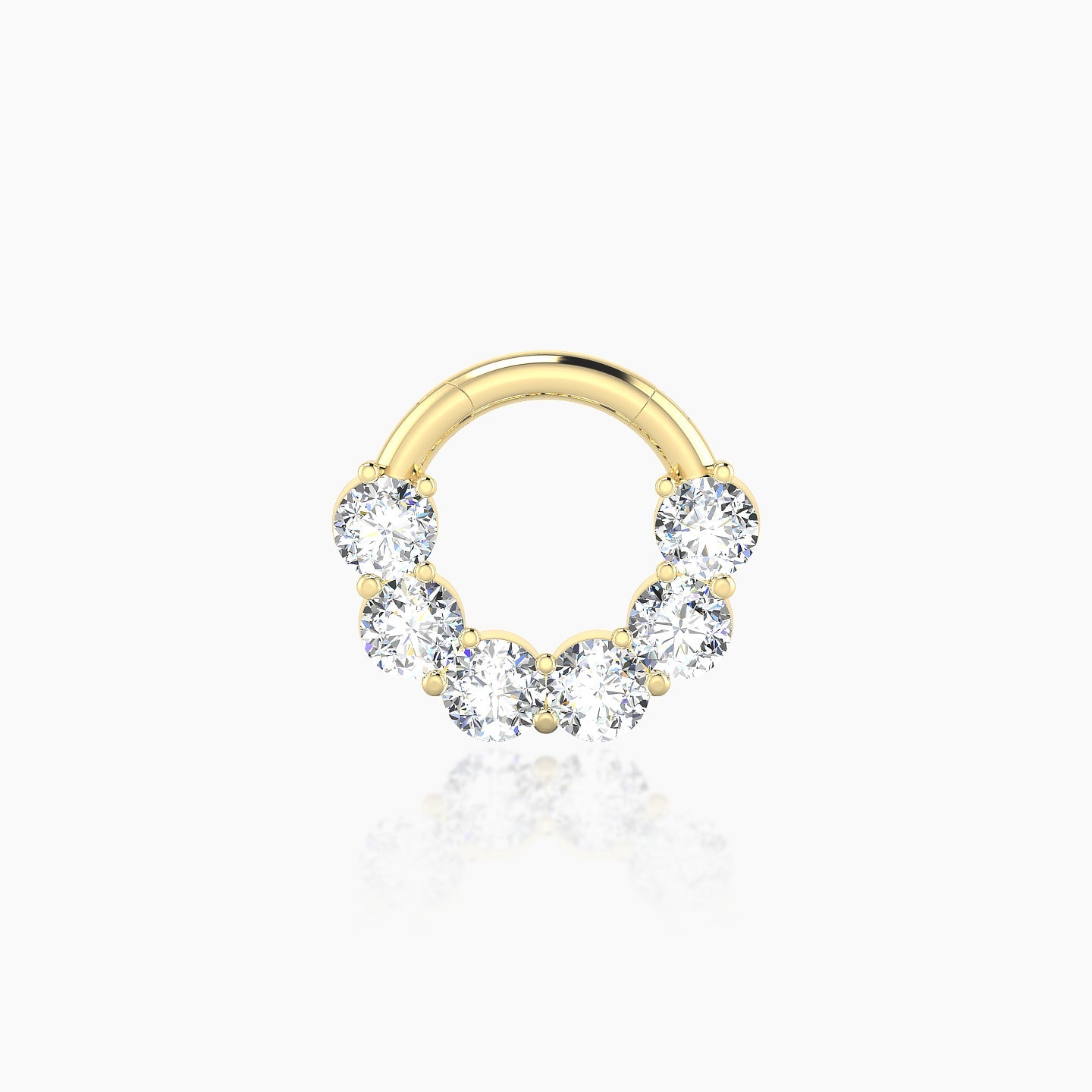 Diana | 18k Yellow Gold 6.5 mm Diamond Daith Piercing