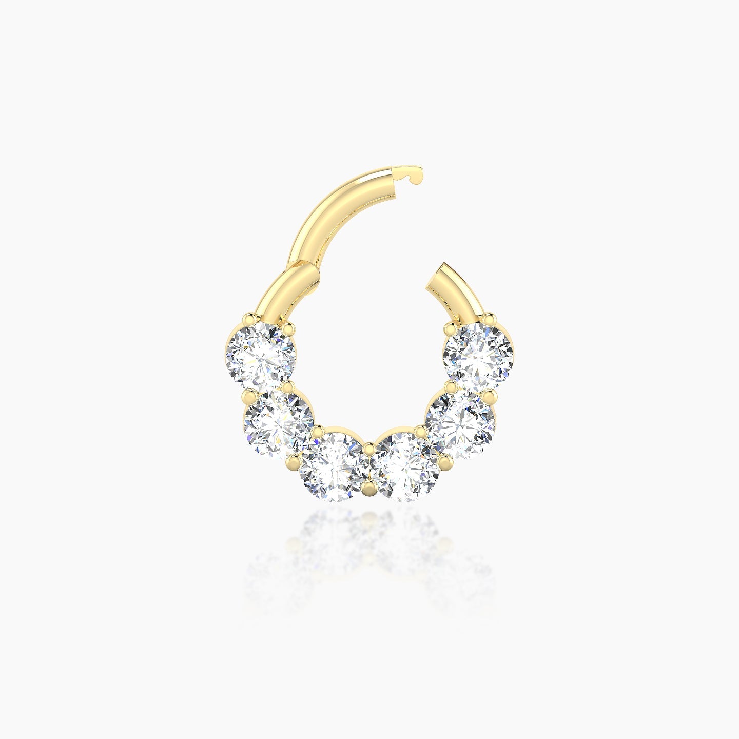 Diana | 18k Yellow Gold 6.5 mm Diamond Daith Piercing