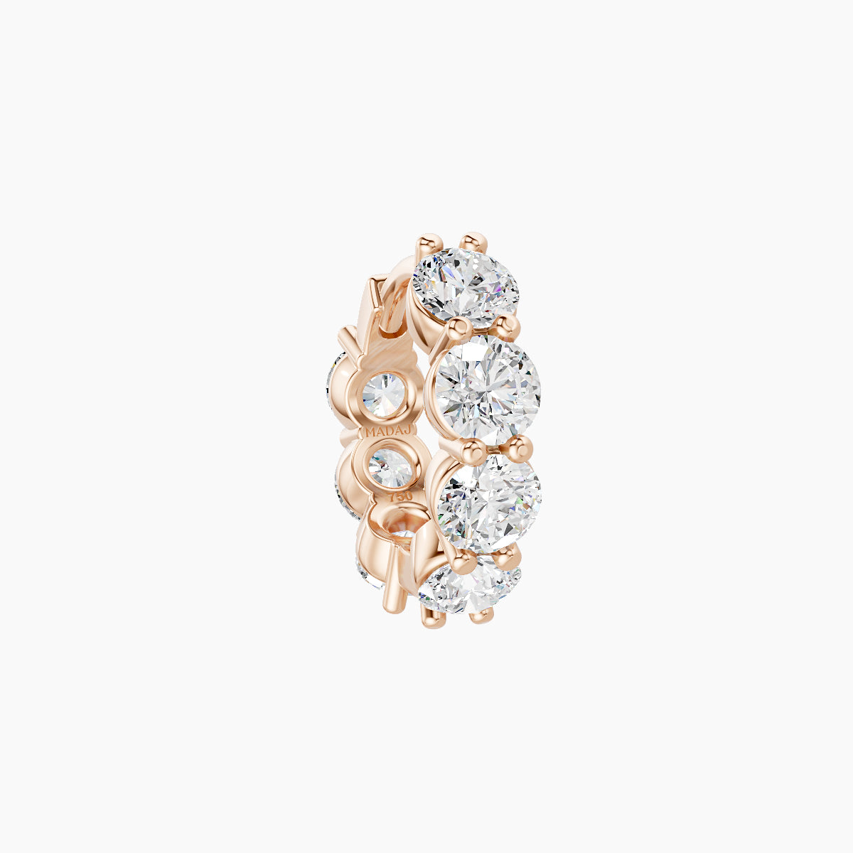 Diana | 18k Rose Gold 6.5 mm Diamond Hoop Piercing