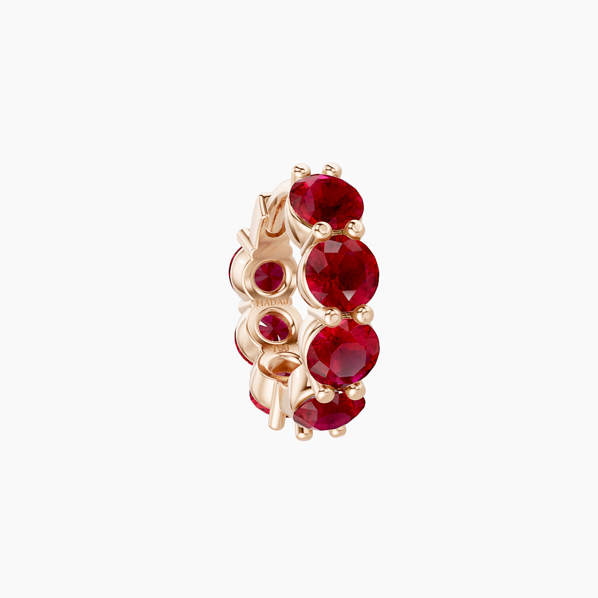 Diana | 18k Rose Gold 6.5 mm Ruby Hoop Piercing