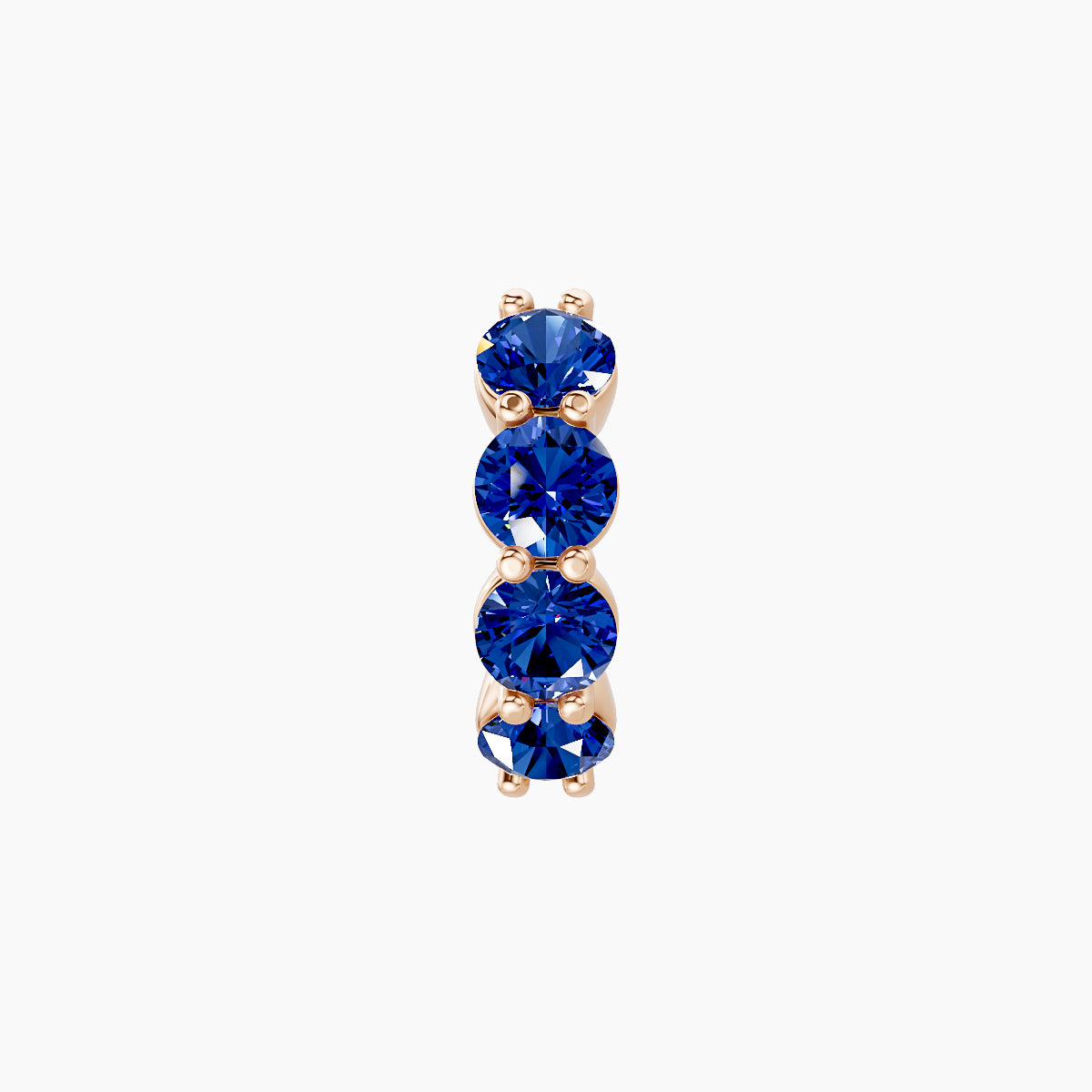 Diana | 18k Rose Gold 6.5 mm Sapphire Hoop Piercing