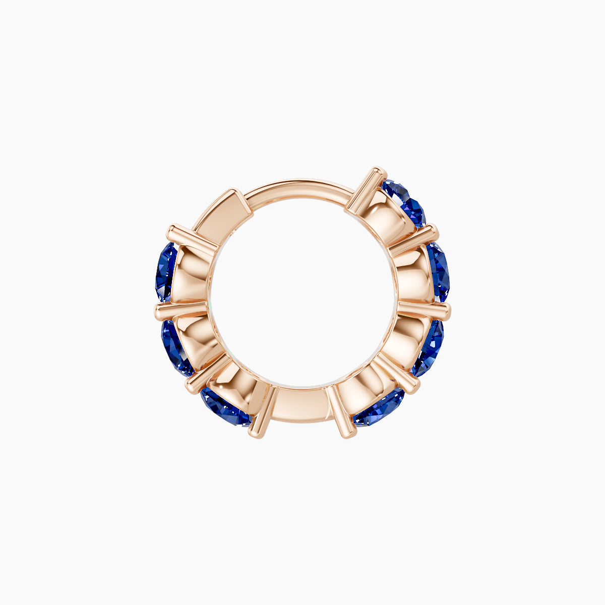 Diana | 18k Rose Gold 6.5 mm Sapphire Hoop Piercing