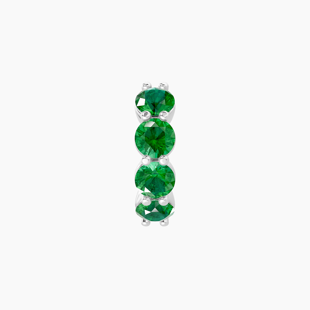 Diana | 18k White Gold 6.5 mm Emerald Hoop Piercing