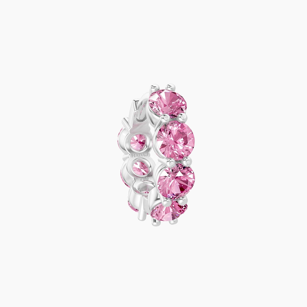 Diana | 18k White Gold 6.5 mm Pink Sapphire Hoop Piercing