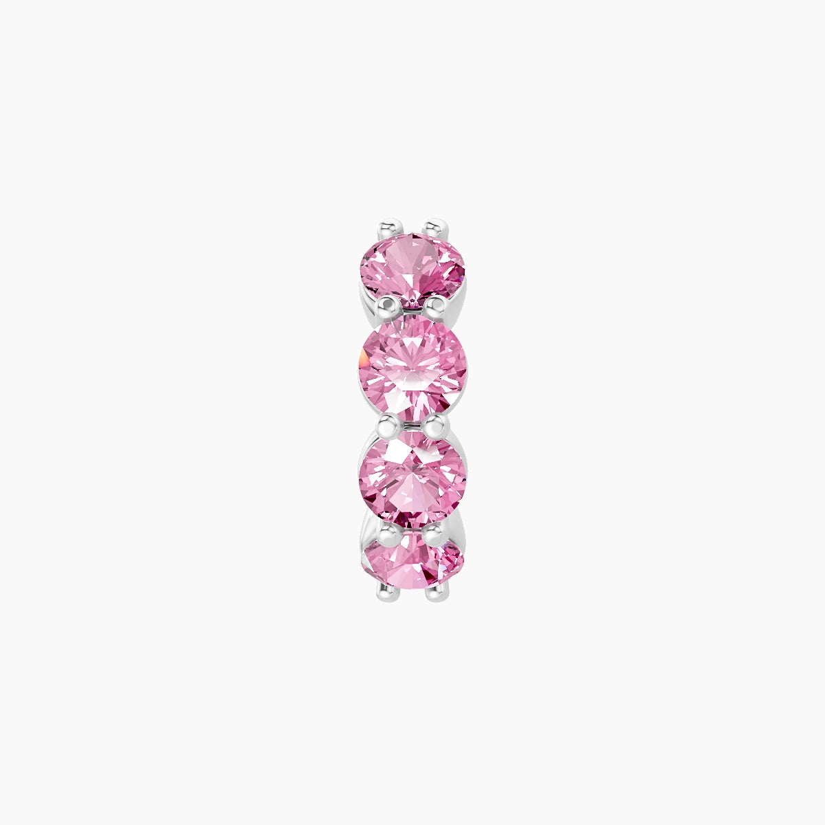 Diana | 18k White Gold 6.5 mm Pink Sapphire Hoop Piercing