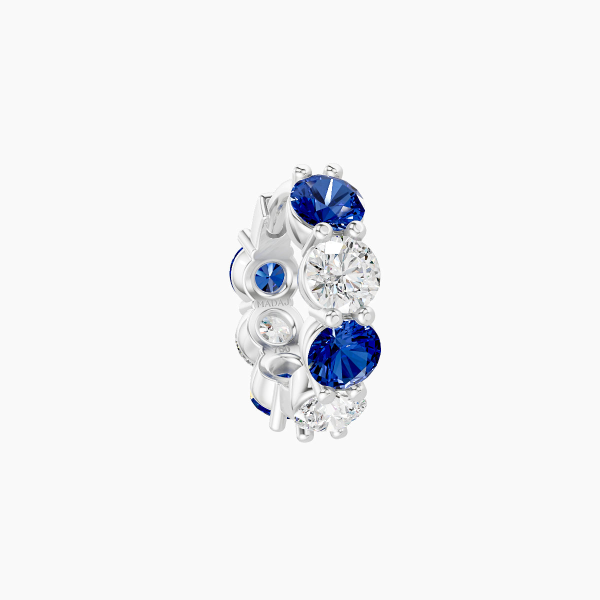 Diana | 18k White Gold 6.5 mm Sapphire & Diamond Hoop Piercing