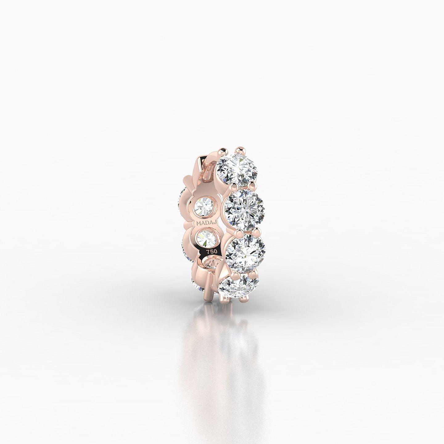 Diana | 18k Rose Gold 6.5 mm Diamond Hoop Piercing