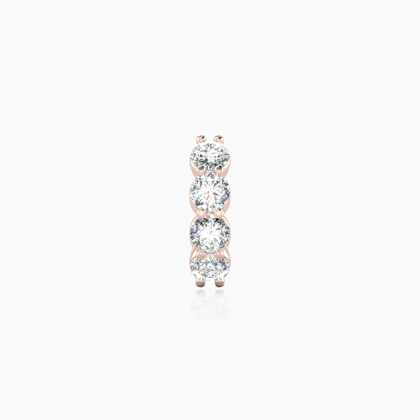 Diana | 18k Rose Gold 6.5 mm Diamond Hoop Piercing