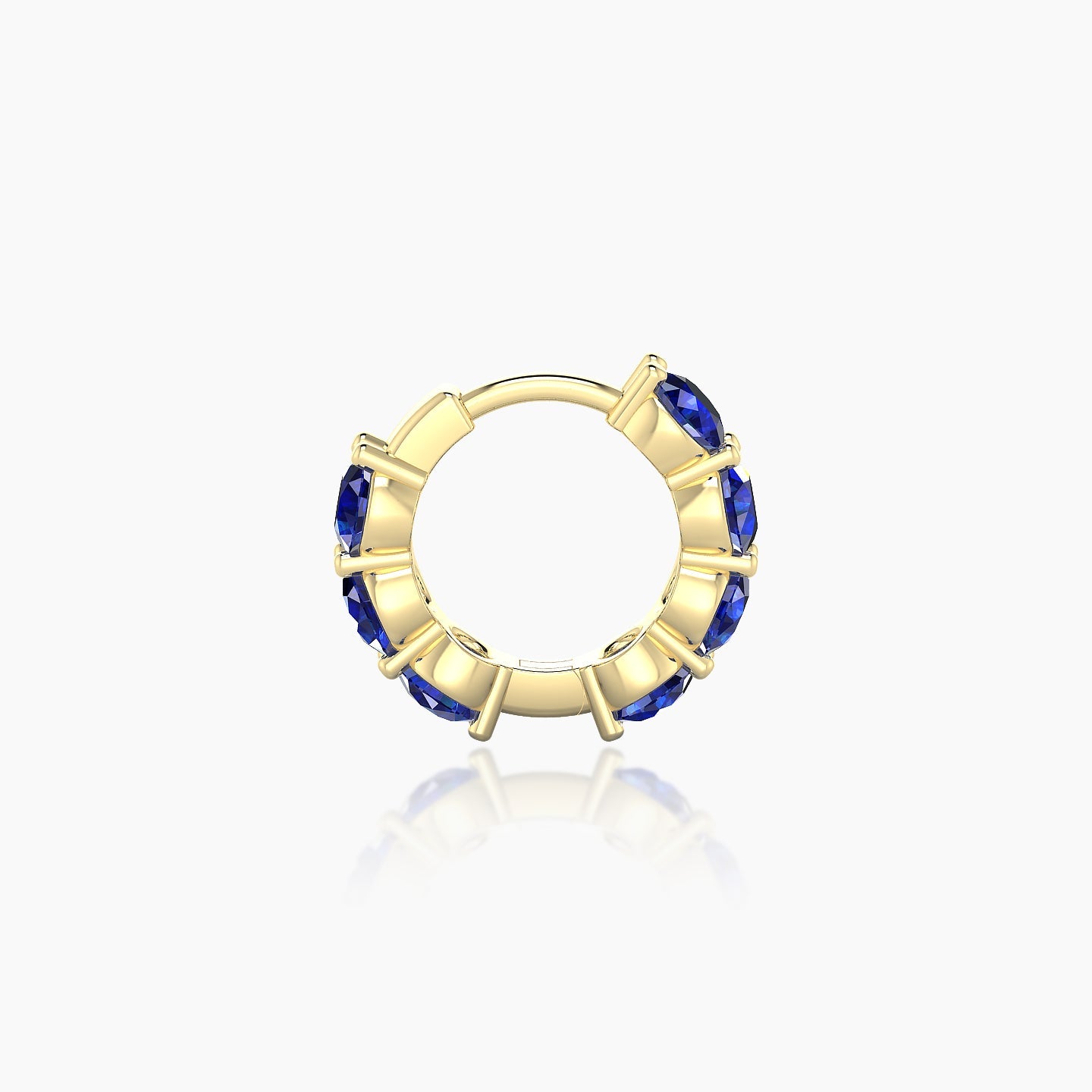 Diana | 18k Yellow Gold 6.5 mm Sapphire Hoop Piercing