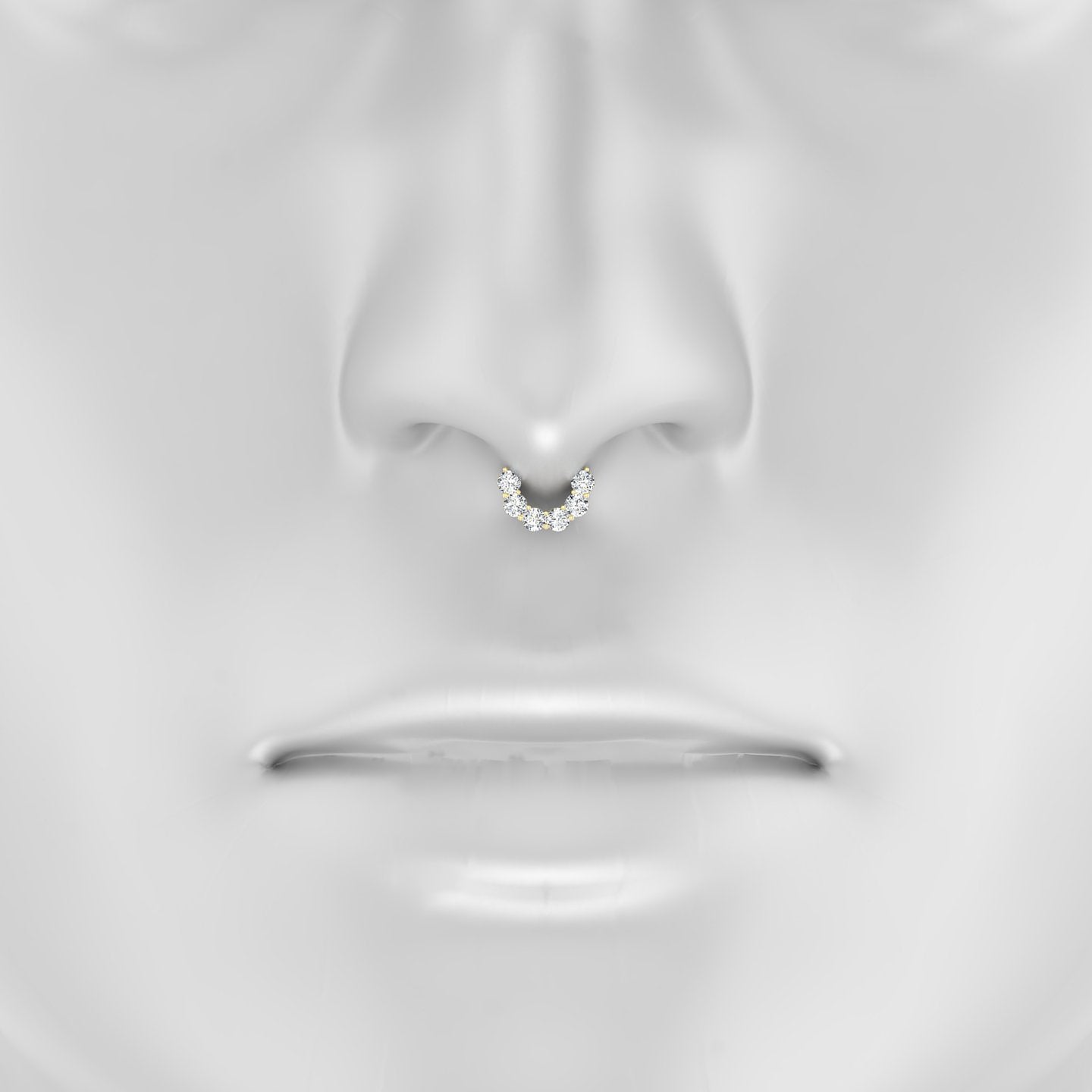Diana | 18k Yellow Gold 6.5 mm Diamond Septum Piercing