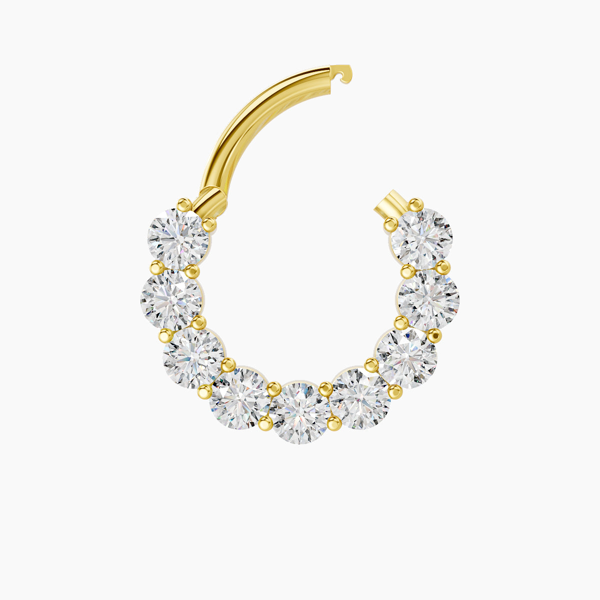 Diana | 18k Yellow Gold 8 mm Diamond Daith Piercing