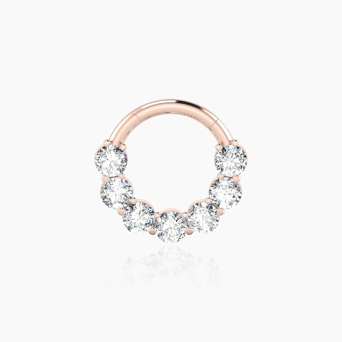 Diana | 18k Rose Gold 8 mm Diamond Daith Piercing